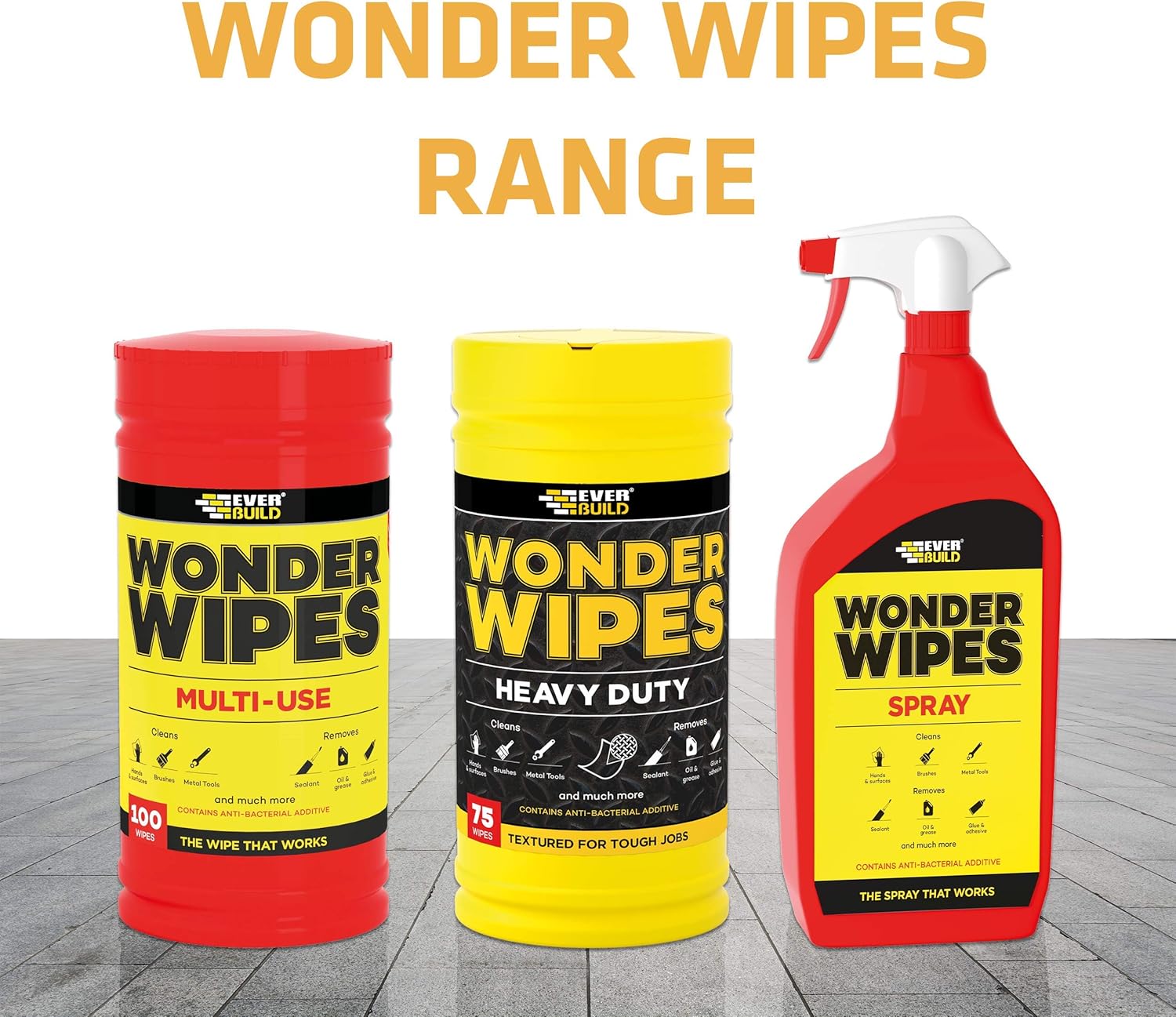Everbuild - Wonder Wipes Multi-Use Cleaning Wipes, 100 Wipes, Red 6