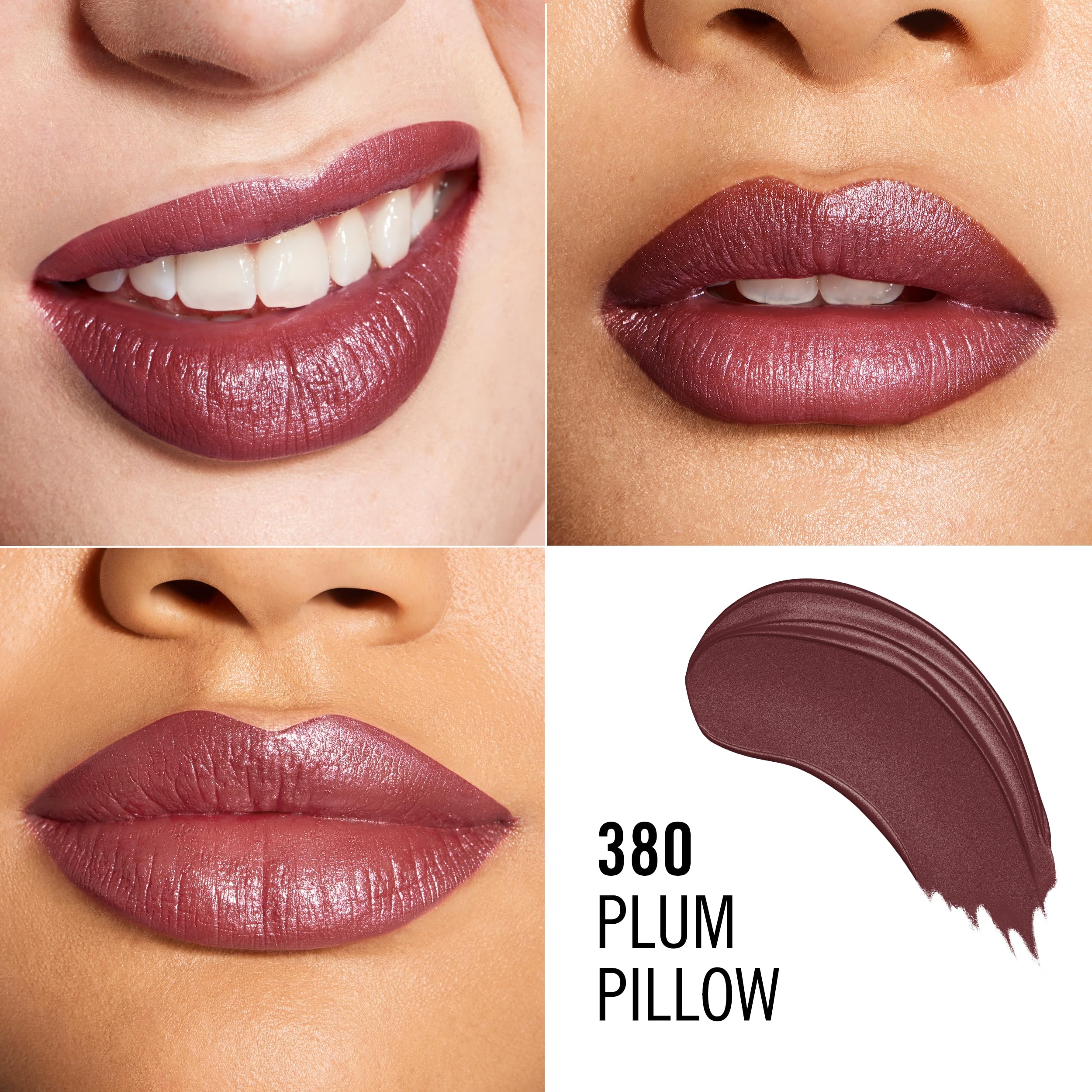 Rimmel Lasting Finish Lipstick 380 Plum Pillow - Creamy Satin Finish Long-Lasting Lip Color 5