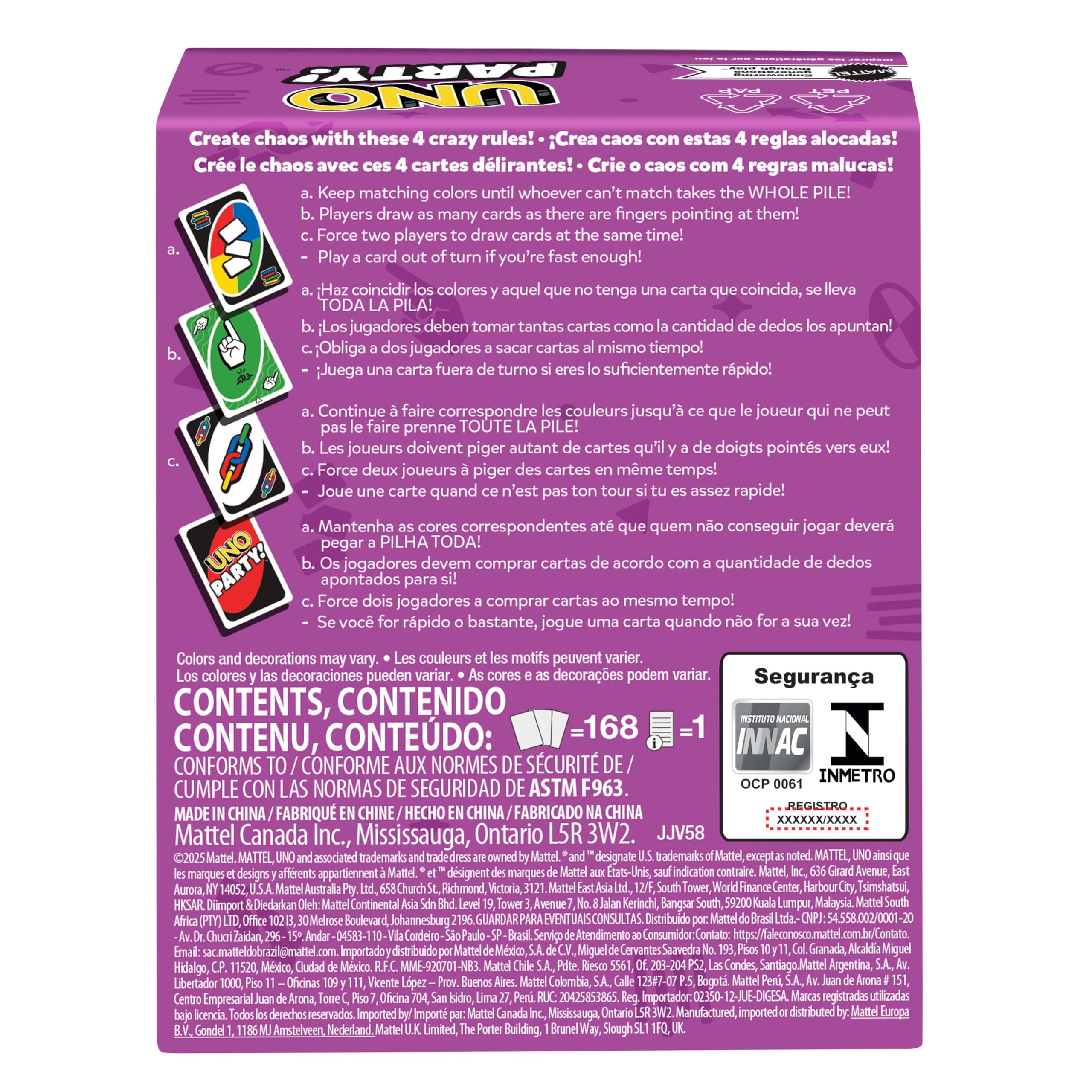 Mattel Games UNO Party Card Game with Deck & Special Rules for Large Groups 3