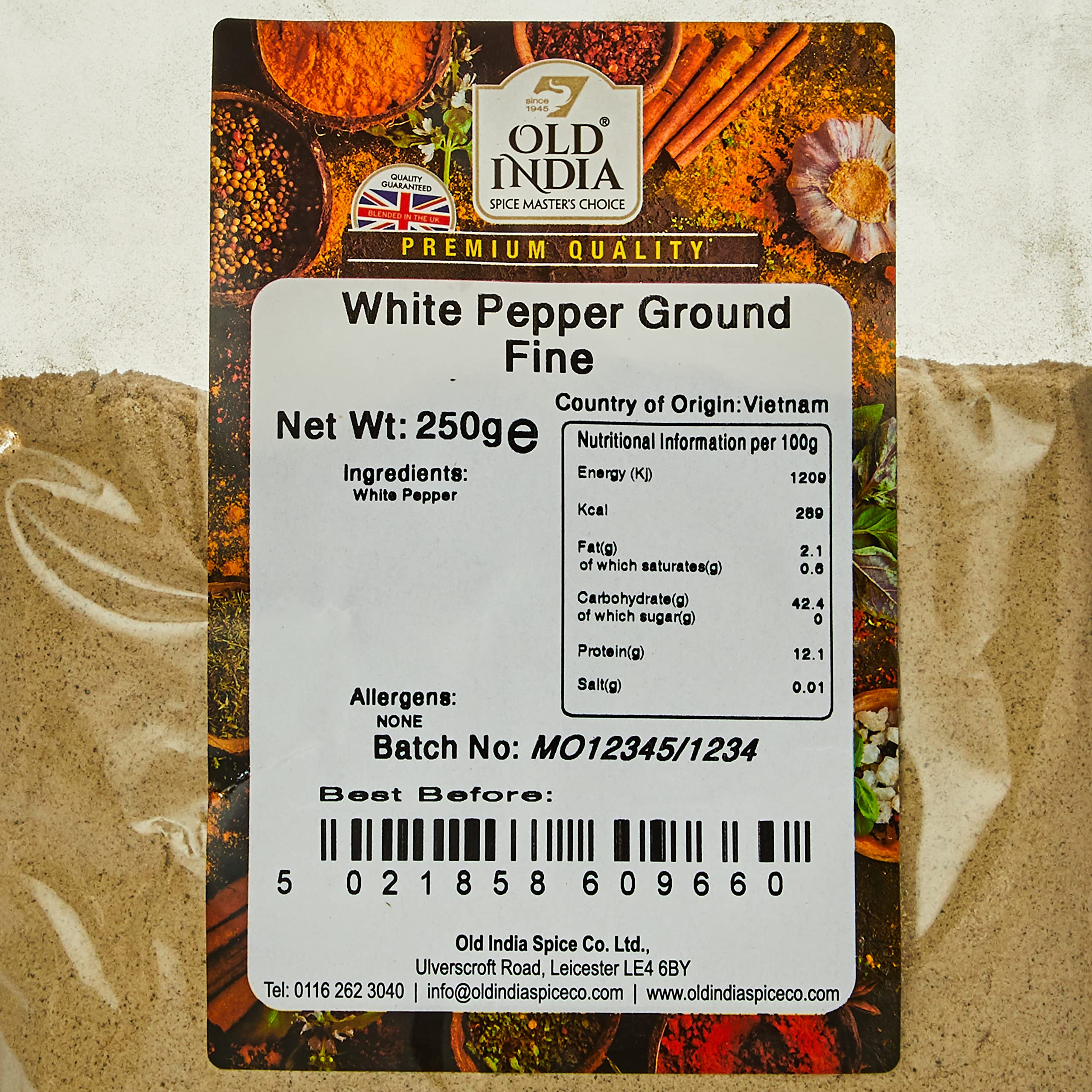 Old India Weißer Pfeffer Fein gemahlen 250g 3