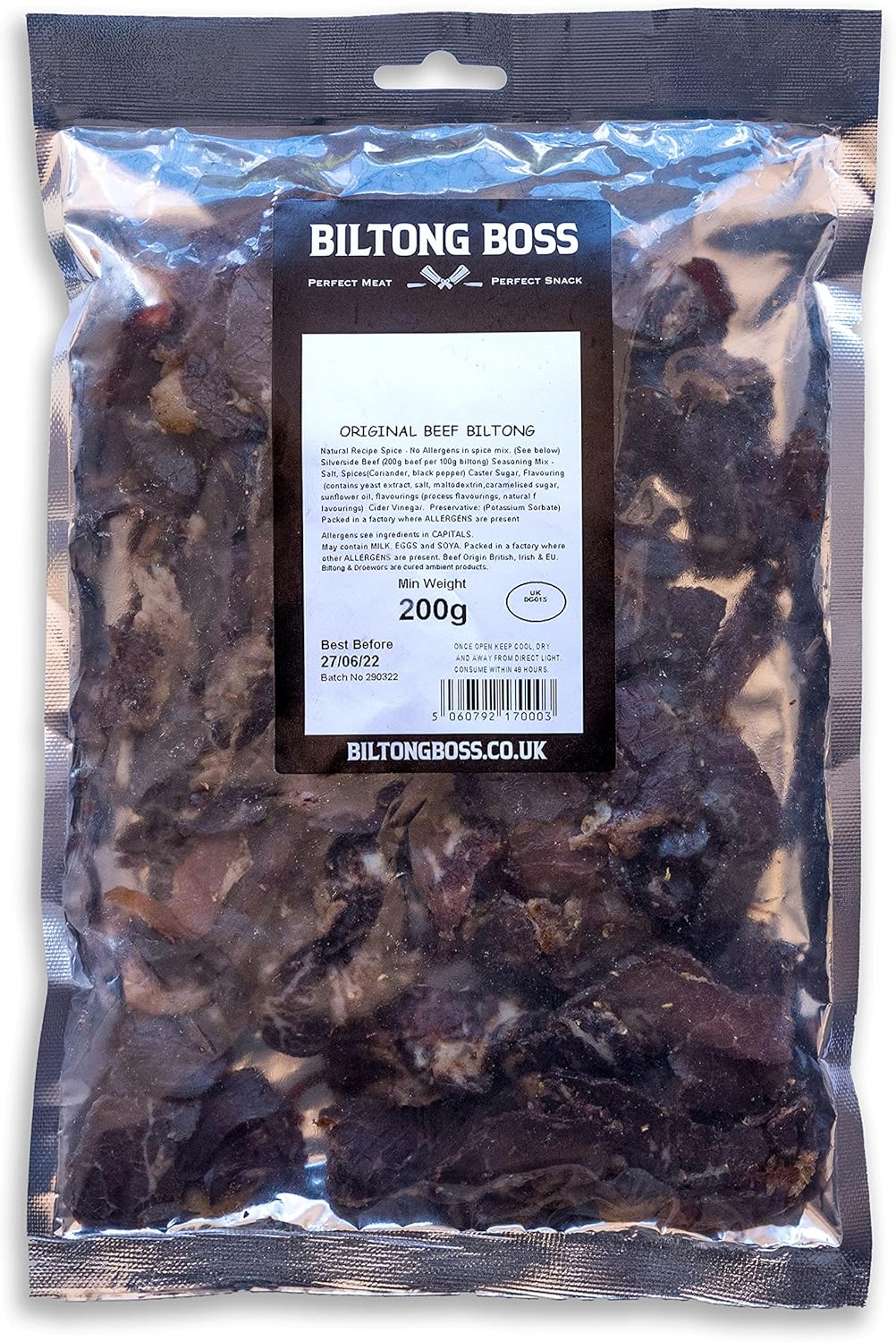 Biltong Boss - Original Boss Beef Biltong High Protein Snack 200g
