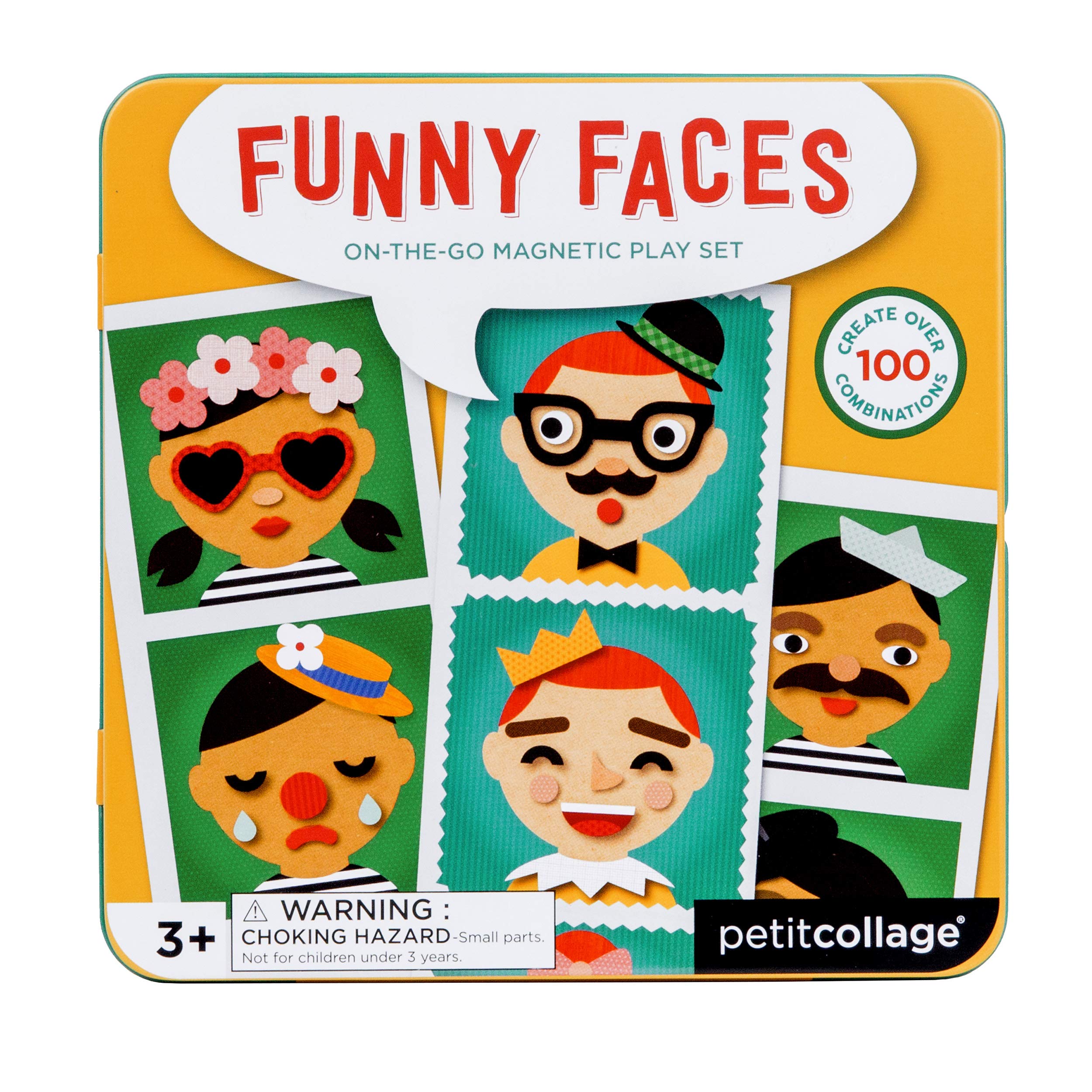 Petit Collage Funny Faces Magnetic Travel Game for Kids 5