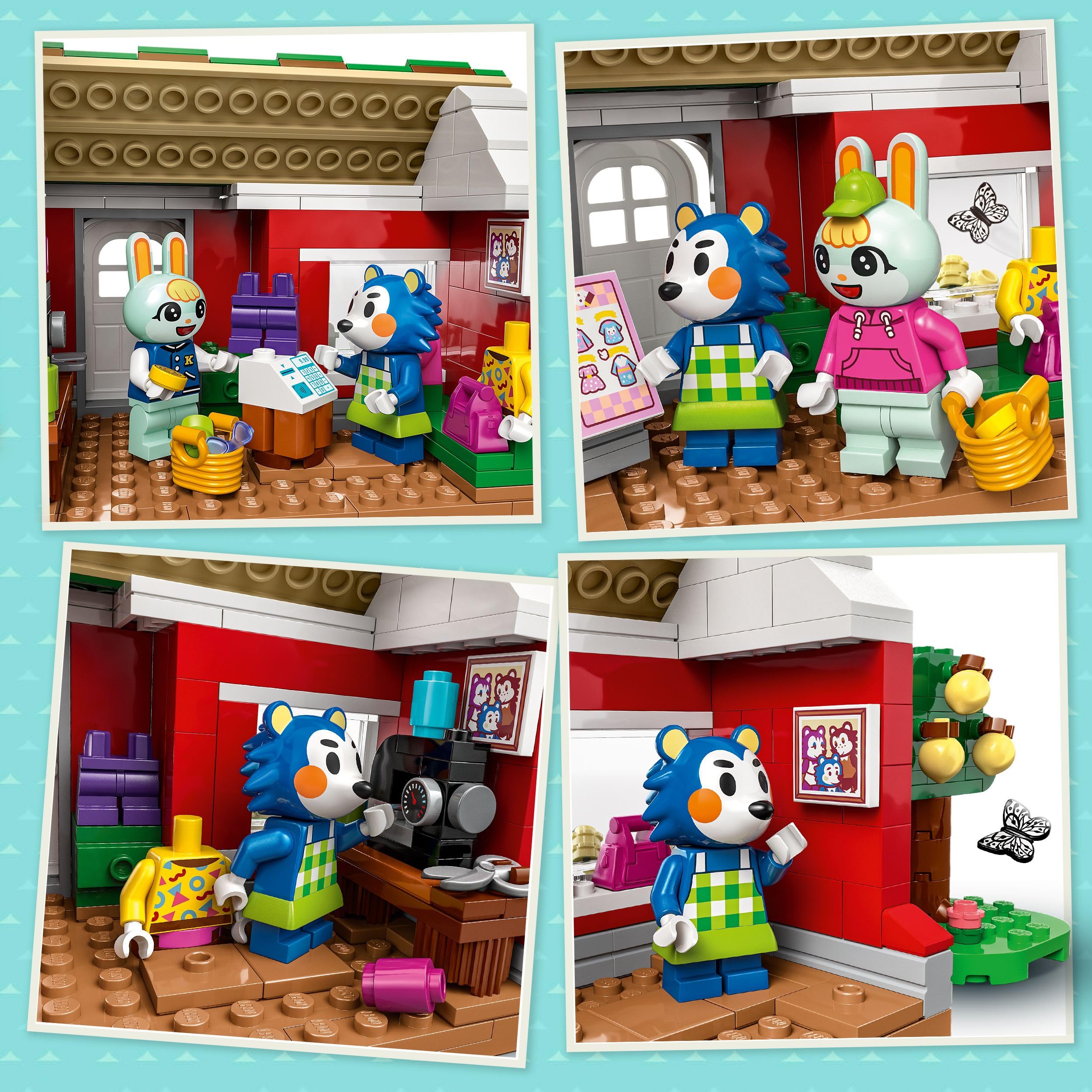 LEGO Animal Crossing Able Sisters Clothing Shop Playset - Building Toy Set for Kids 6+ 9