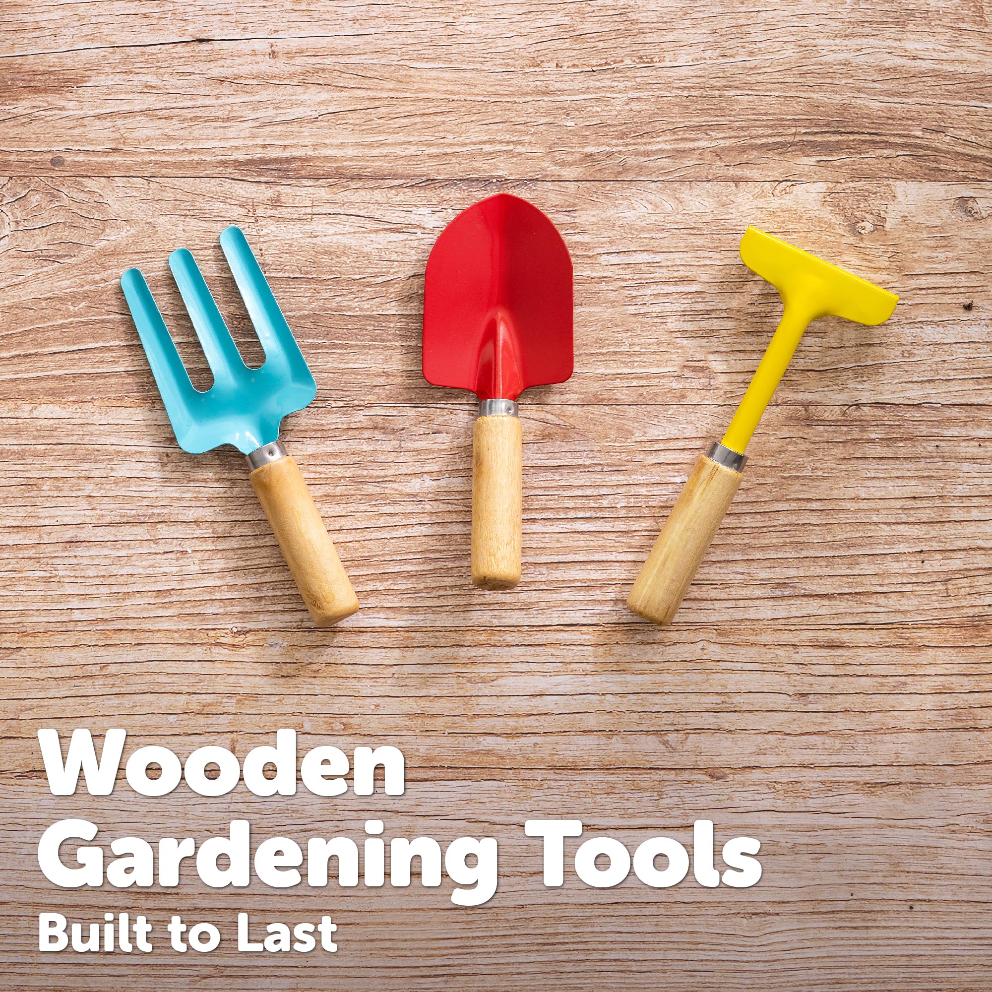 Little Roots 3 Piece Tool Set - Kids Gardening Tools for Ages 3+ 12