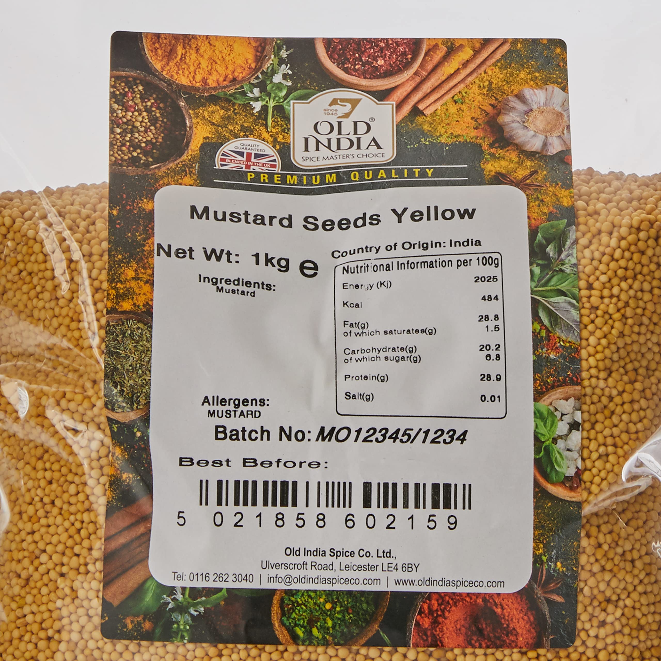 Old India Yellow Mustard Seeds - 1 kg Pack | 100% Natural & Additive Free