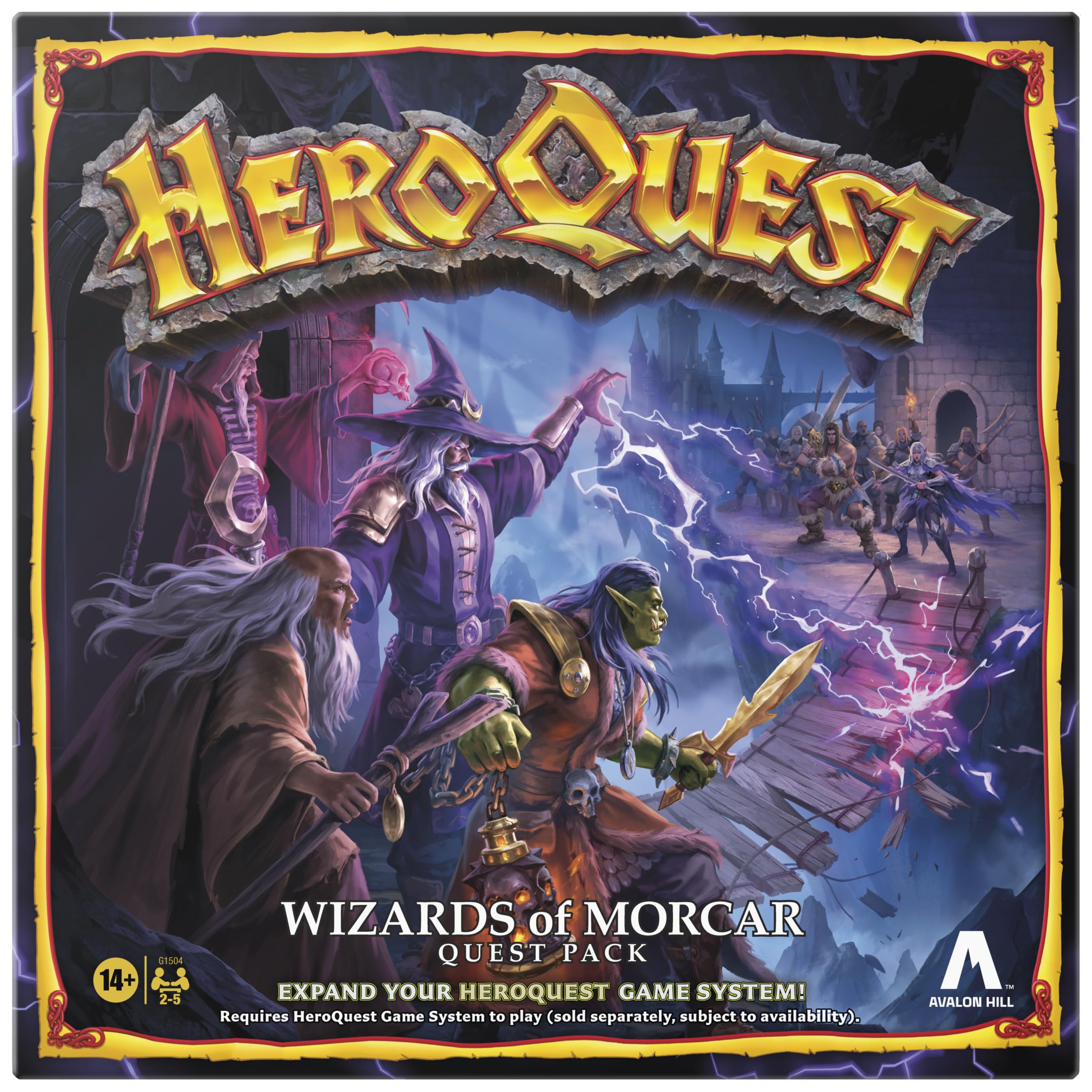 Avalon Hill HeroQuest Wizards of Morcar Quest Pack | 10 Quests | 27 Miniatures | Ages 14+