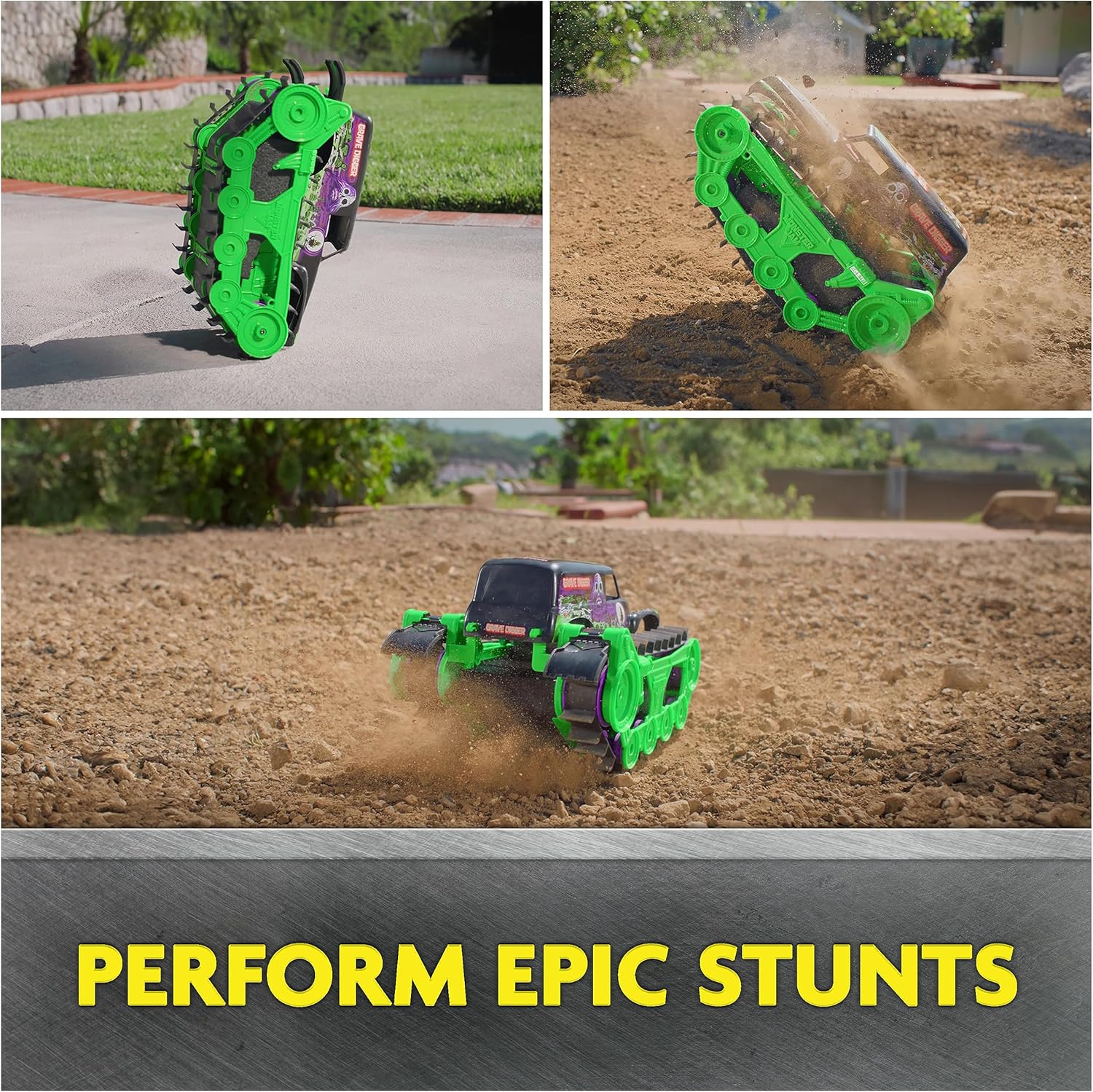 Monster Jam Grave Digger Trax - All-Terrain RC Vehicle for Kids 4+ 9