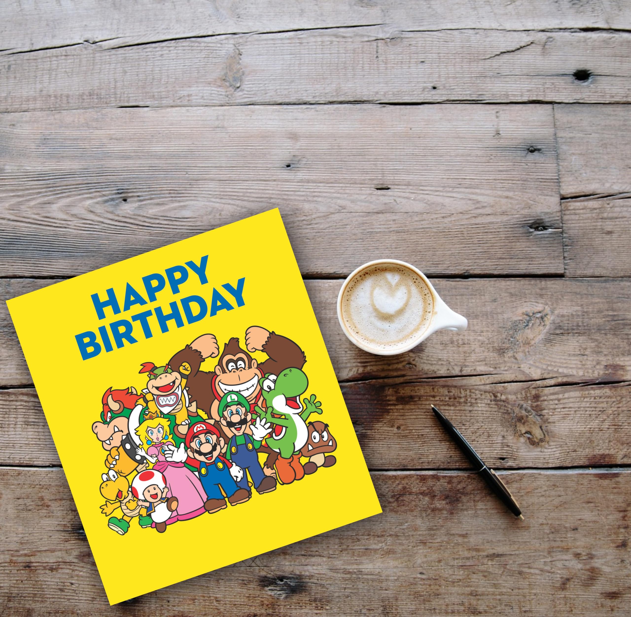 Danilo Promotions LTD Super Mario Birthday Greeting Card | Features Mario, Luigi, Peach | Standard Size 3