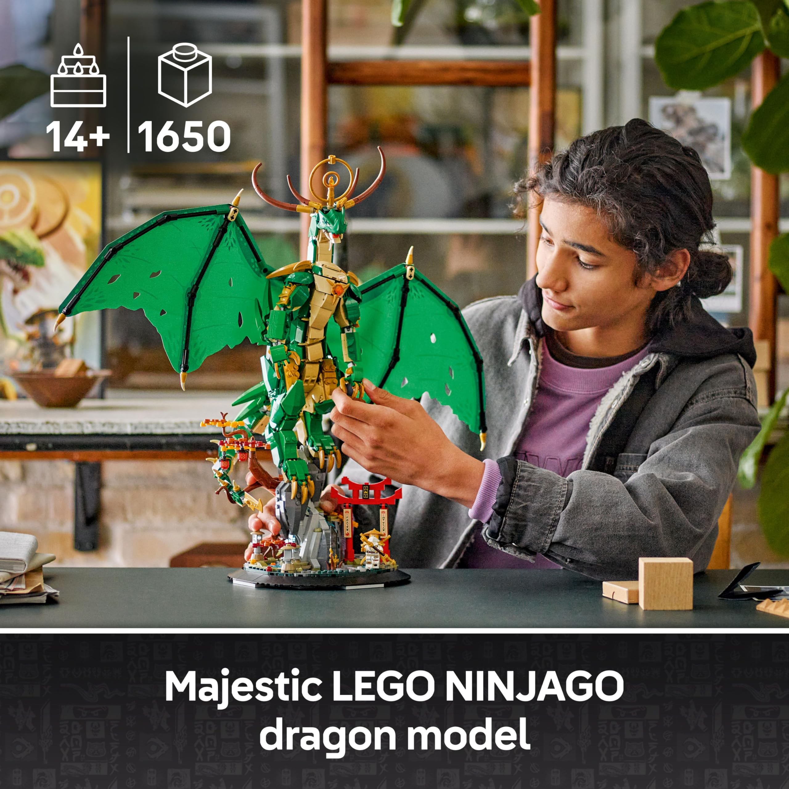 LEGO NINJAGO The Guardian Dragon 71847 Building Set | Ages 14+ | Includes Master Wu Minifigure 2
