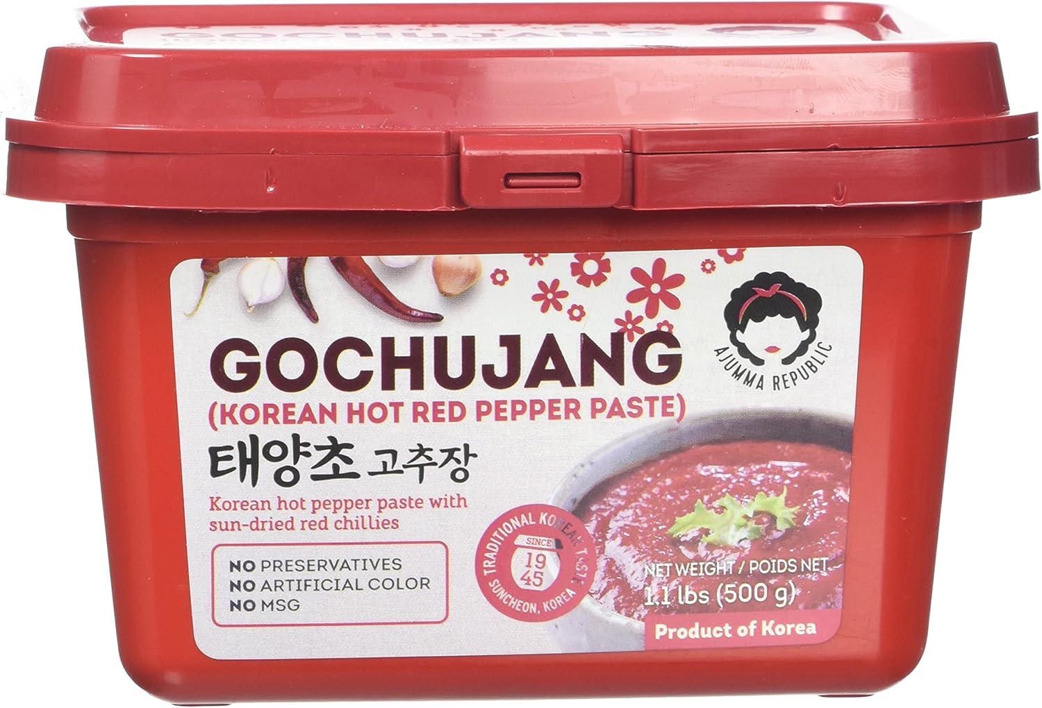 Ajumma Republic Korean Hot Red Pepper Paste Gochujang, 500g