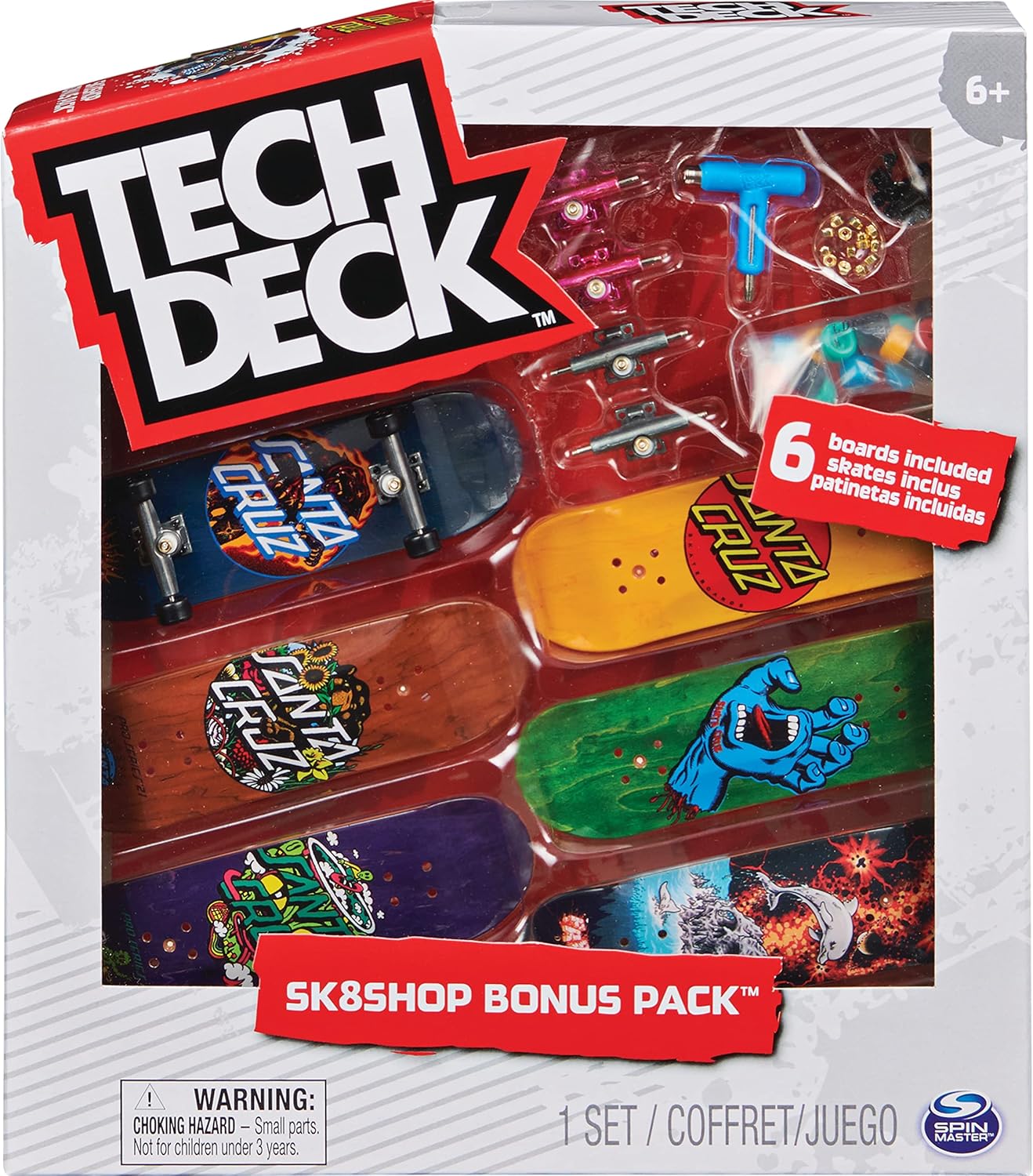 Tech Deck Sk8shop Bonus Pack - Build 6 Custom Fingerboards, Ages 6+
