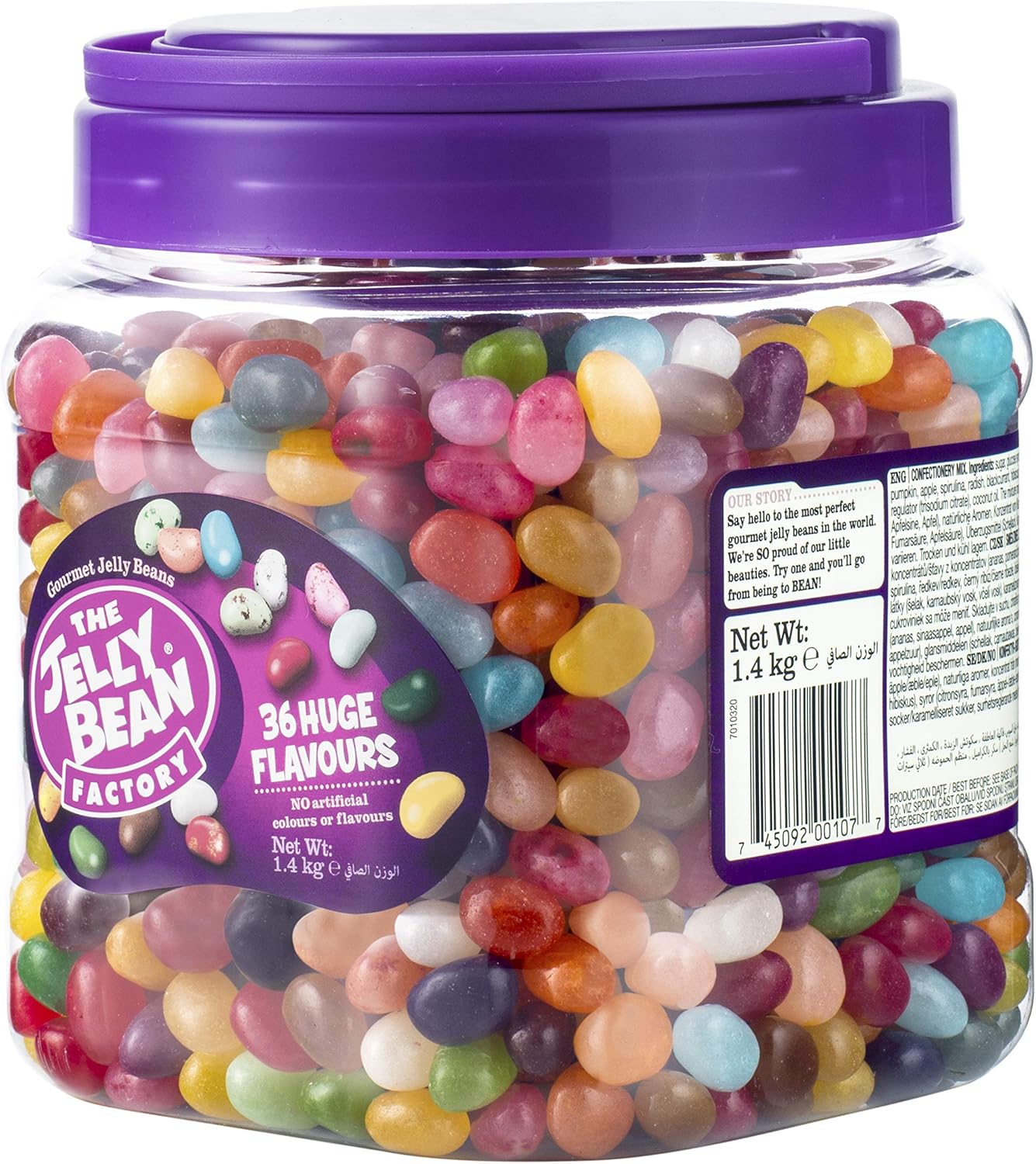 The Jelly Bean Factory Huge Flavours, 1.4kg Gourmet Jelly Beans Jar 16