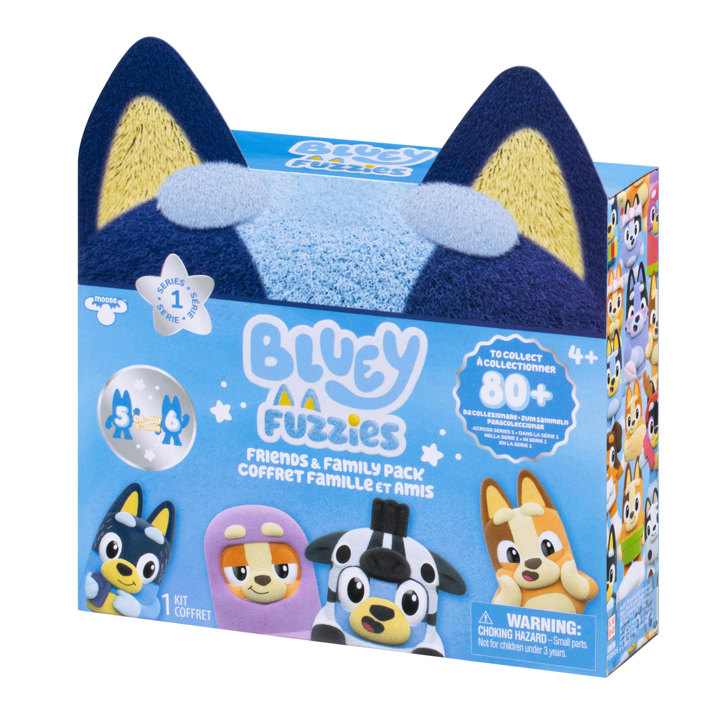 Bluey Fuzzies Friends & Family Pack - 6 Surprise Collectible Mini-Figures | Flocked Texture 4