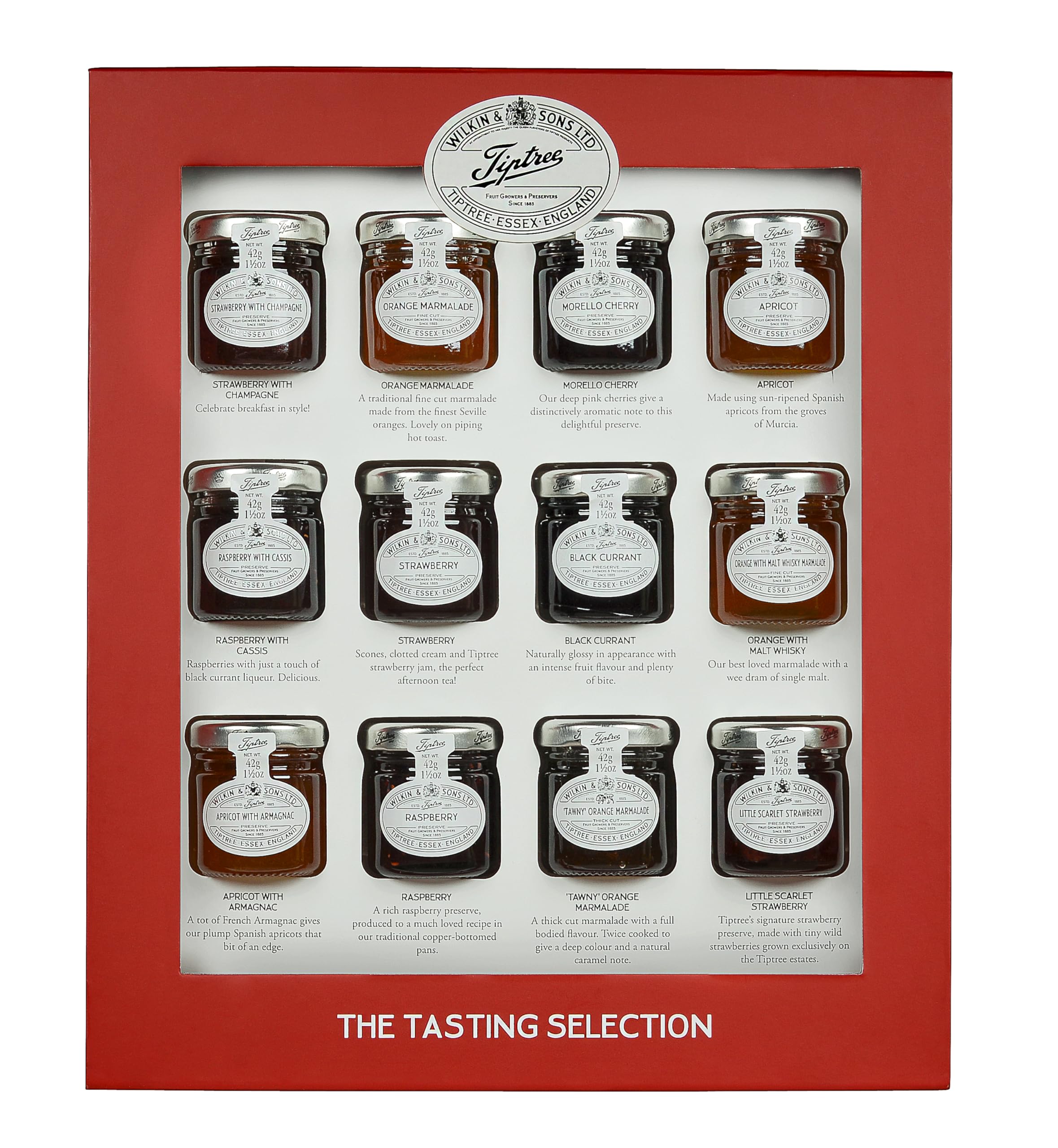 Tiptree Jams & Marmalade Tasting Selection Giftbox - 12 Jars, 1.75 kg