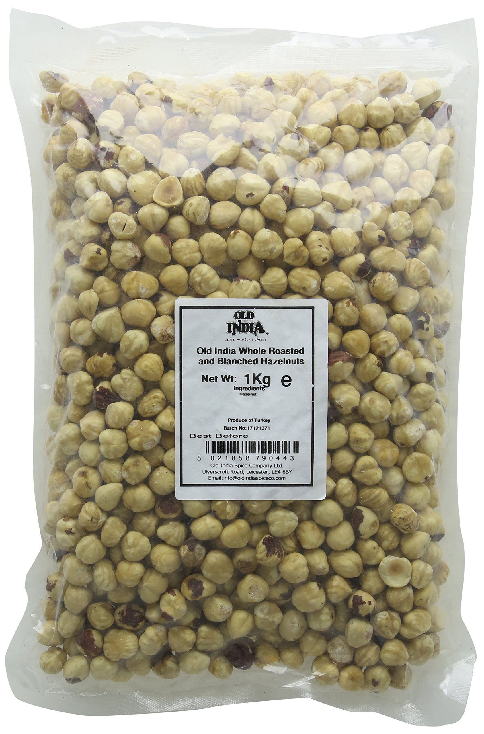 Old India Whole Roasted and Blanched Hazelnuts 1kg