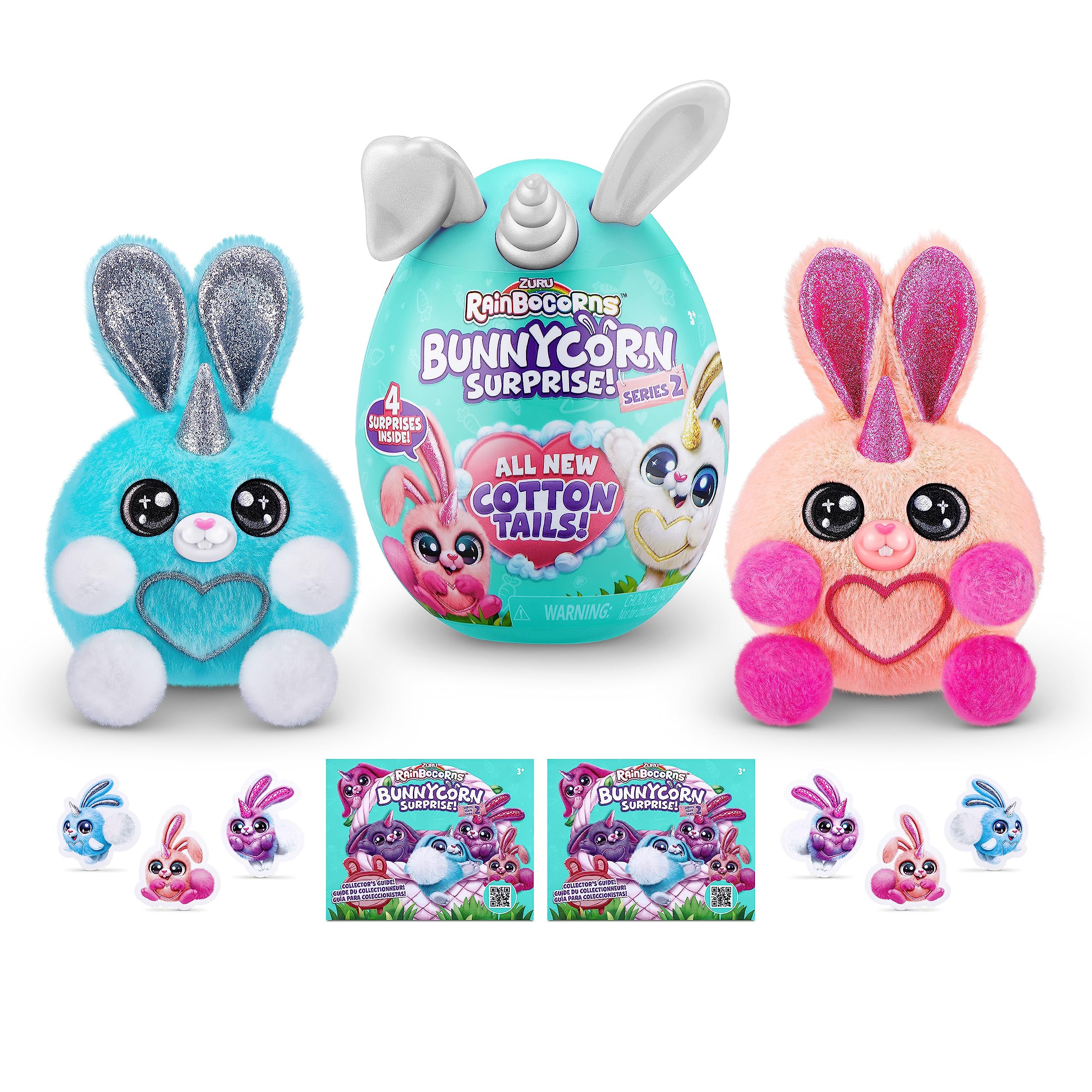 Rainbocorns Bunnycorn Series 2 - 2 Pack Plush Toy | 4 Surprises Inside | Collectible