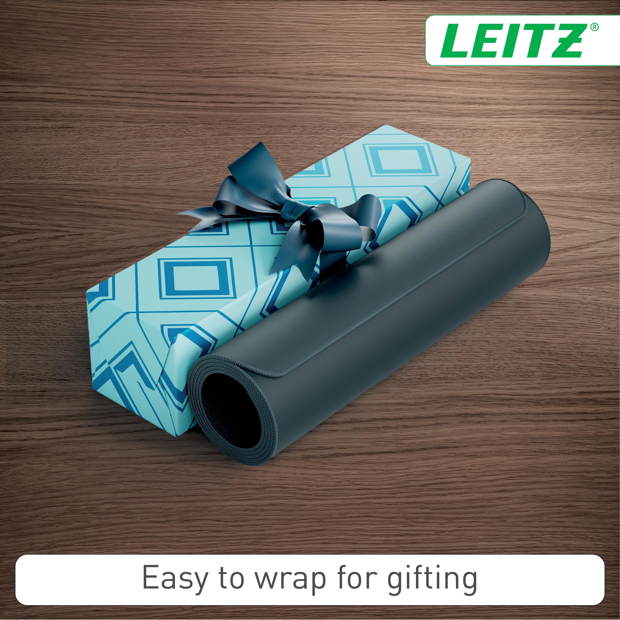 Leitz Extra Large Gaming Mat - 100x40cm | Non-Slip Rubber Backing | Velvet Grey 5