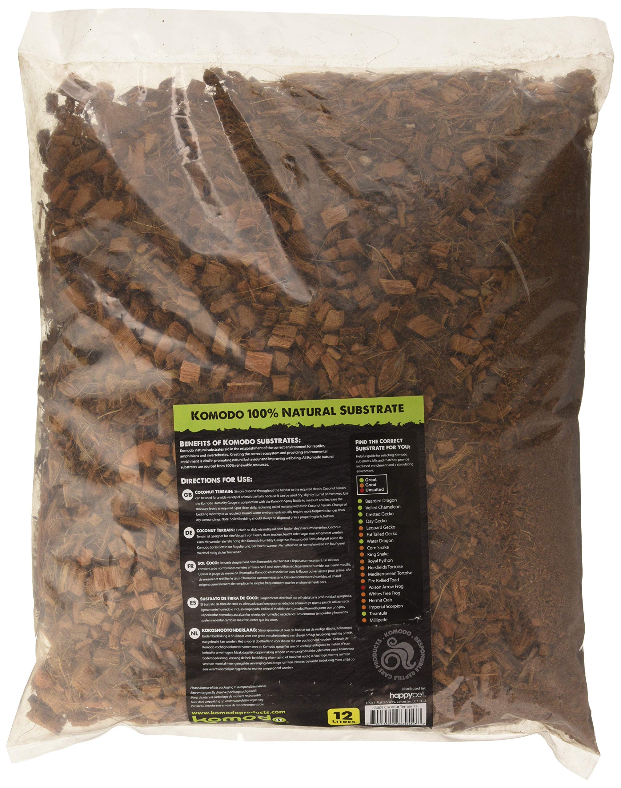 Komodo Coconut Terrain Substrate - 100% Organic | 12 Litre | pH Neutral 2