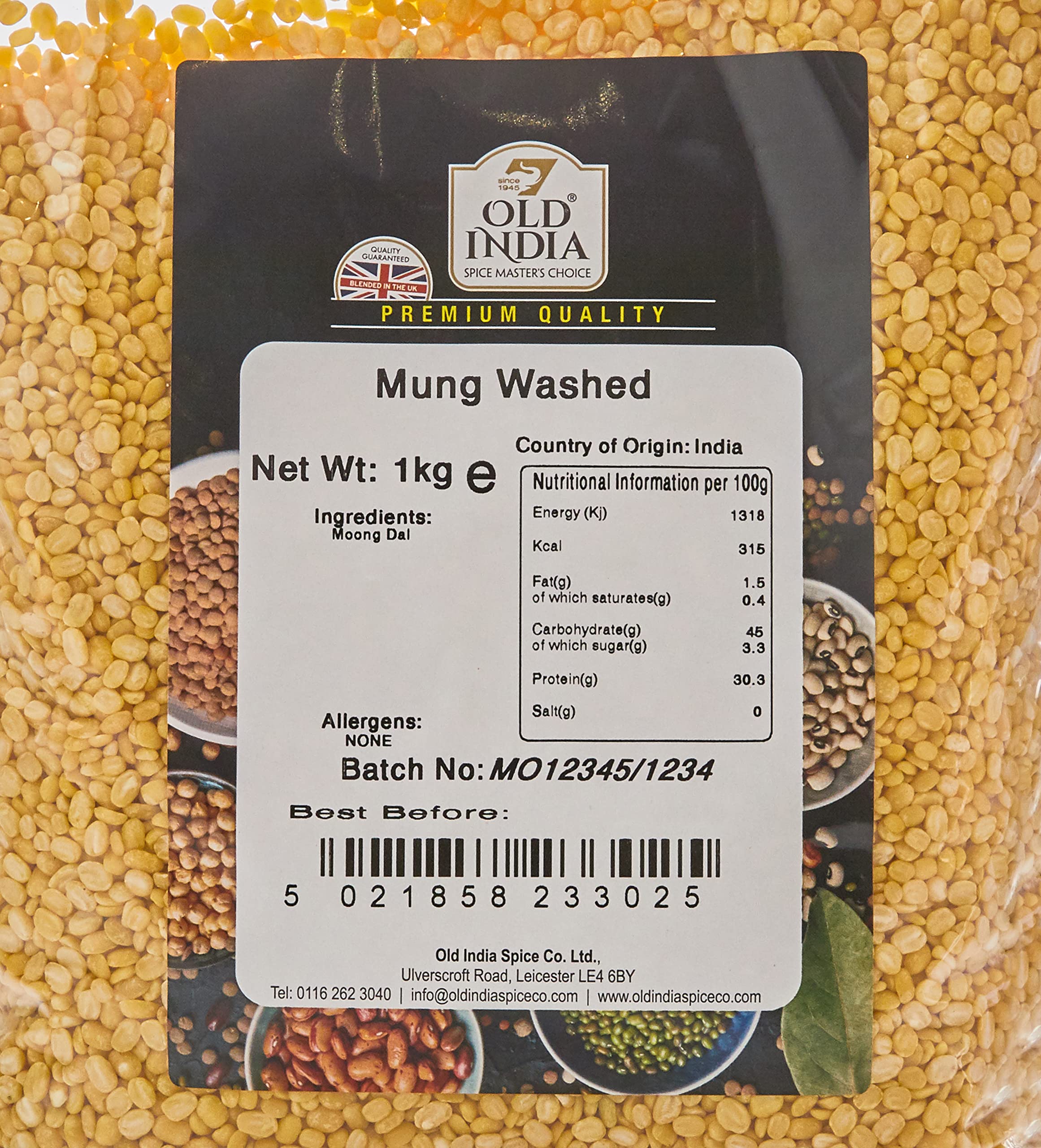 Old India Washed Mung Bean - 1kg Natural Ingredient for Curries and Soups 2