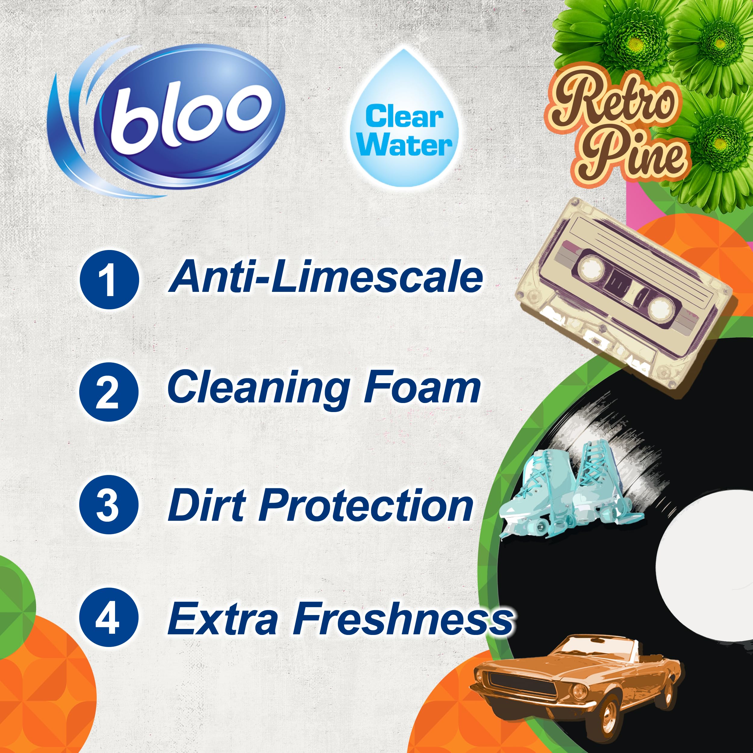 Bloo - Toilettenstein Retro Pine (50g) mit Pinien- und Minzduft 5