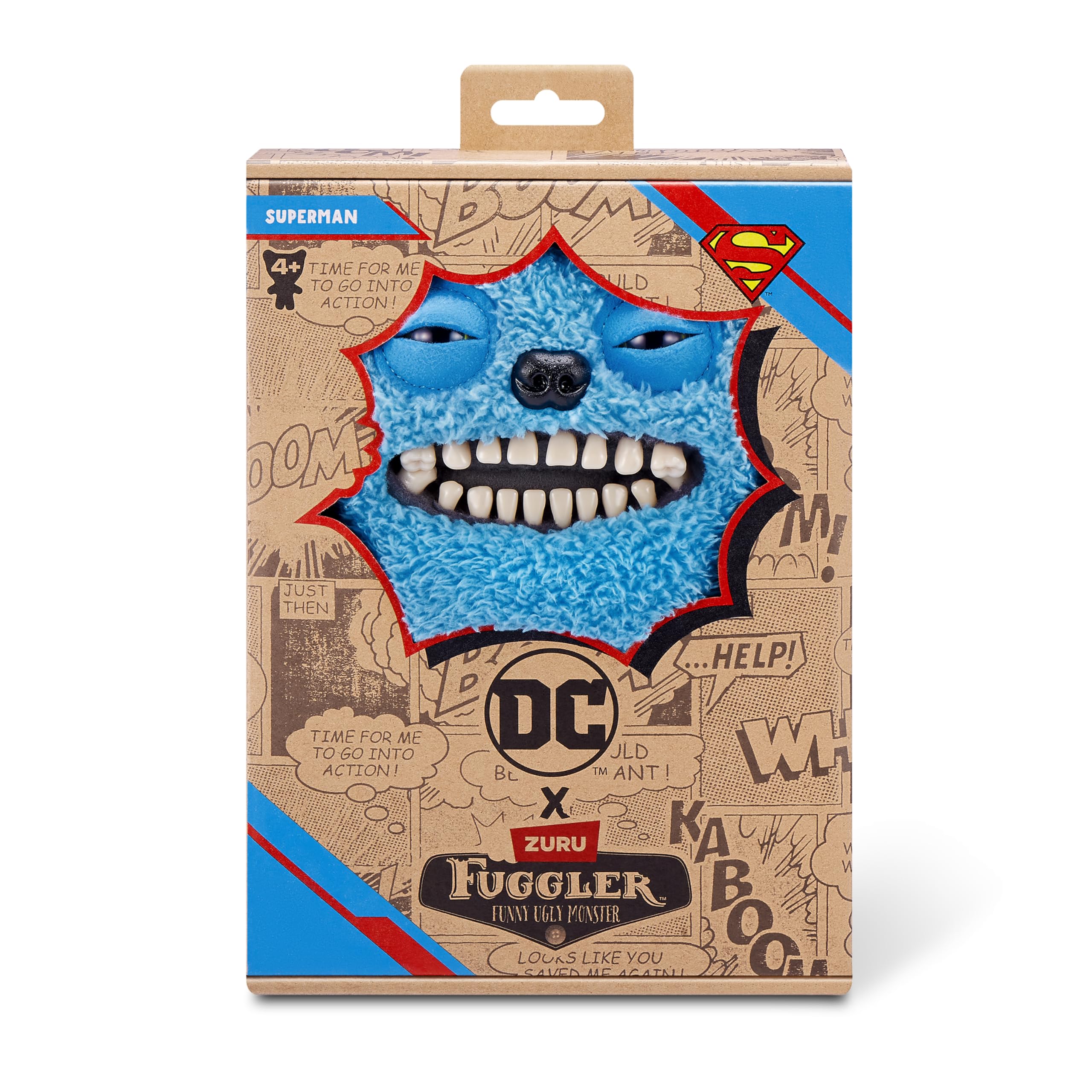 Fuggler x DC 9-inch Superman Plush Toy - Soft Ugly Monster Doll for Kids & Adults 6