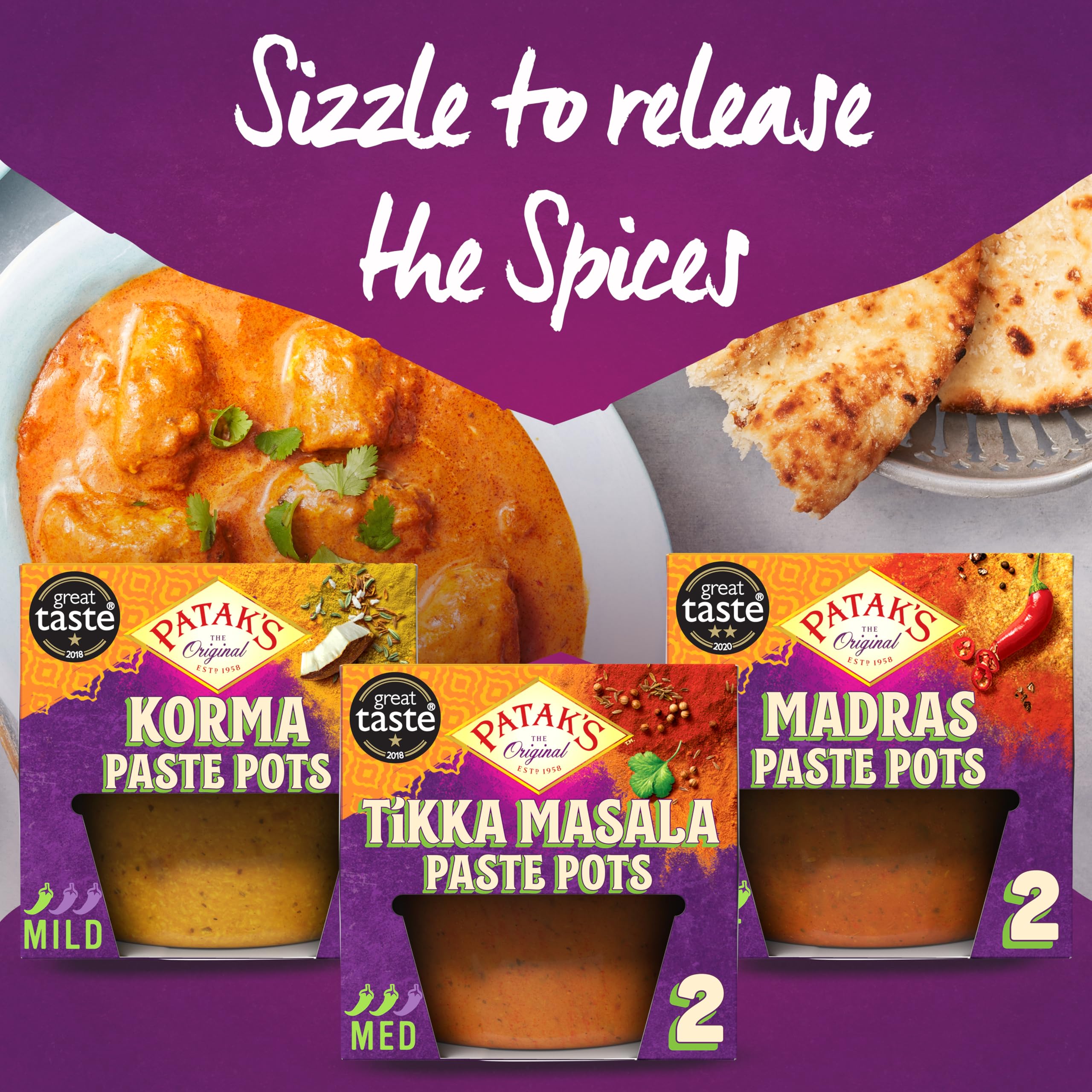 Patak's Tikka Masala Paste Pots - Medium Spice, Gluten Free, Vegan | 2 Pack (140g Total) 4