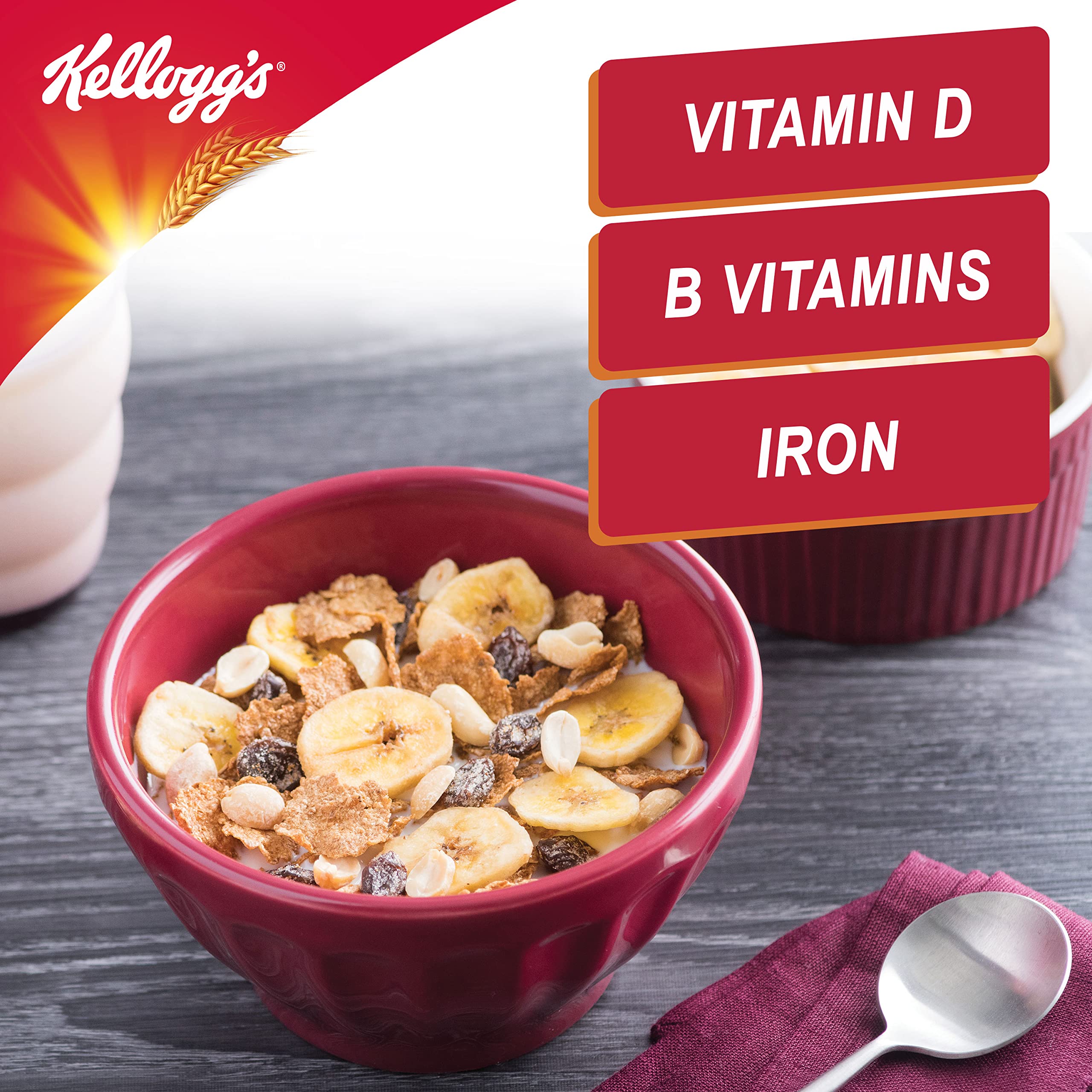 Kellogg's All-Bran Sultana Bran Cereal 500g with Whole Wheat Flakes & Sultanas 6