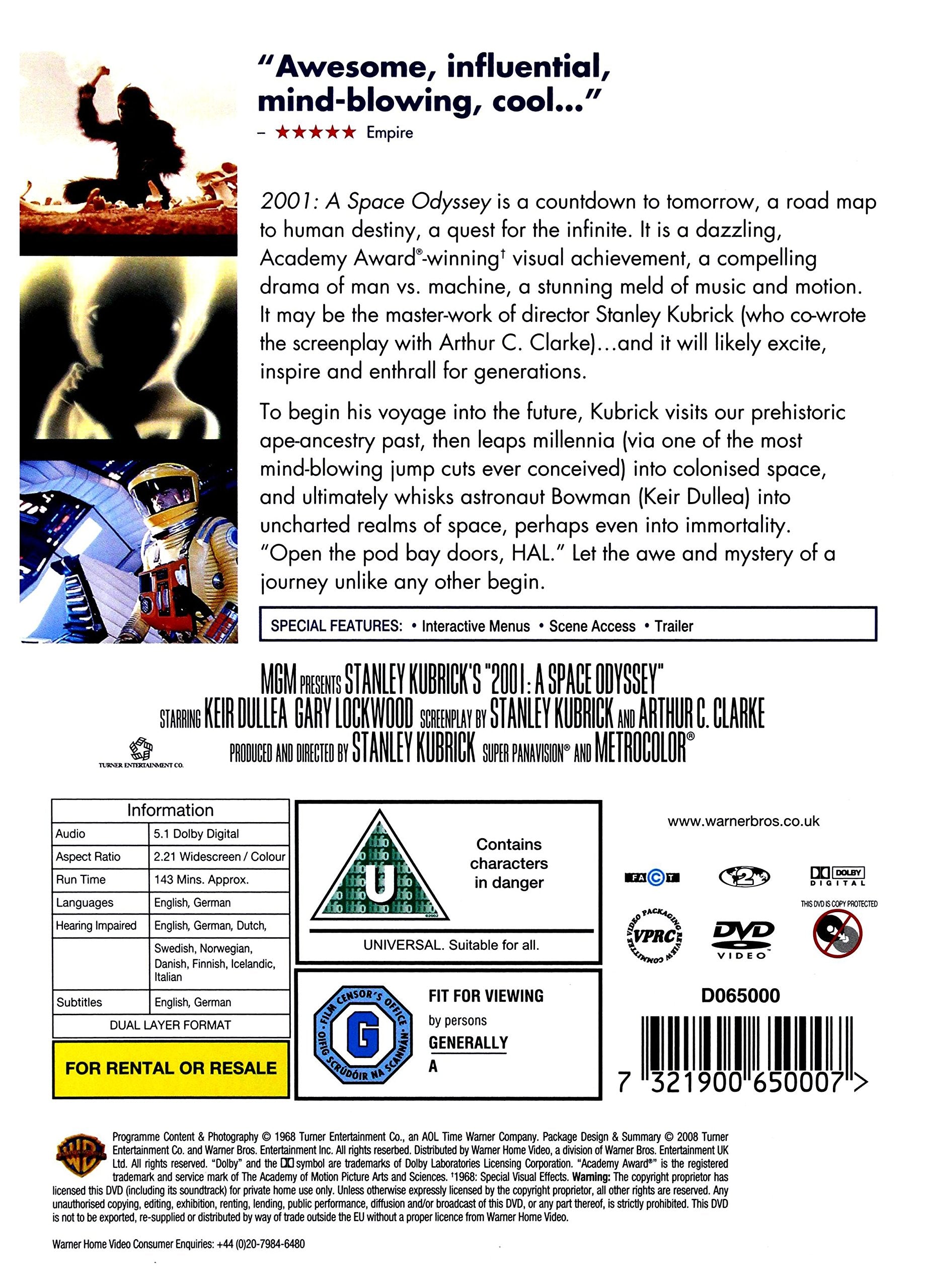 2001: A Space Odyssey [DVD]