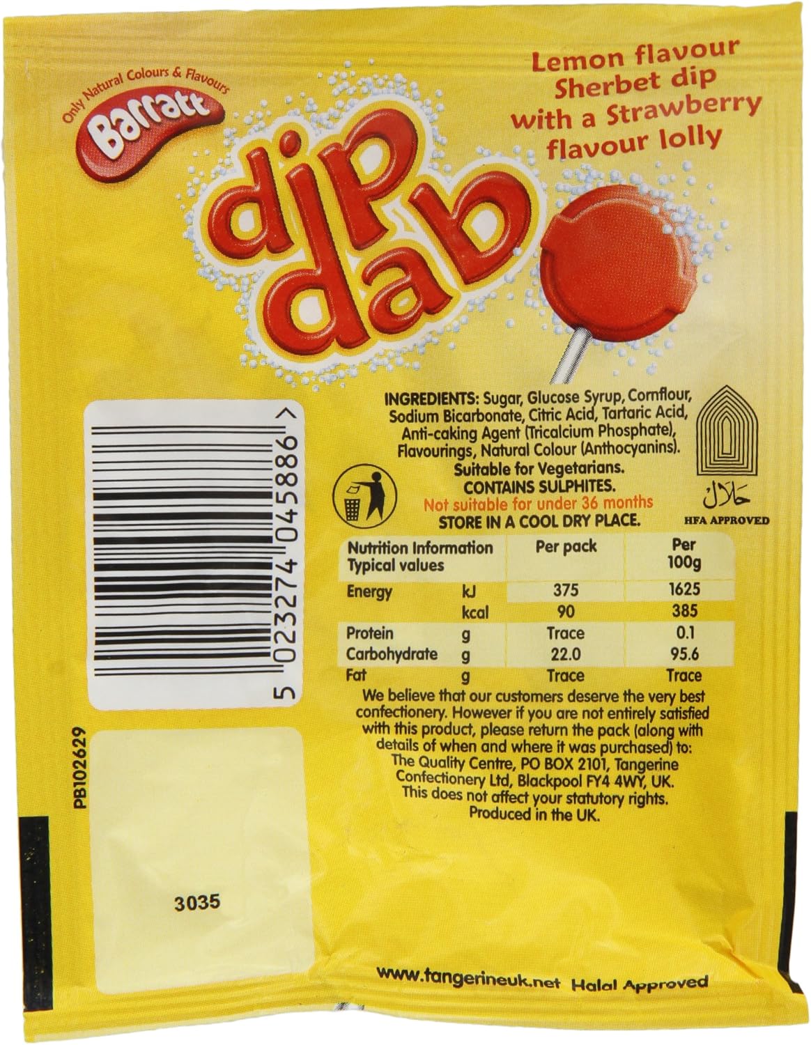 Barratt Dip Dab Strawberry Sherbet Lolly - 50 x 23g 4