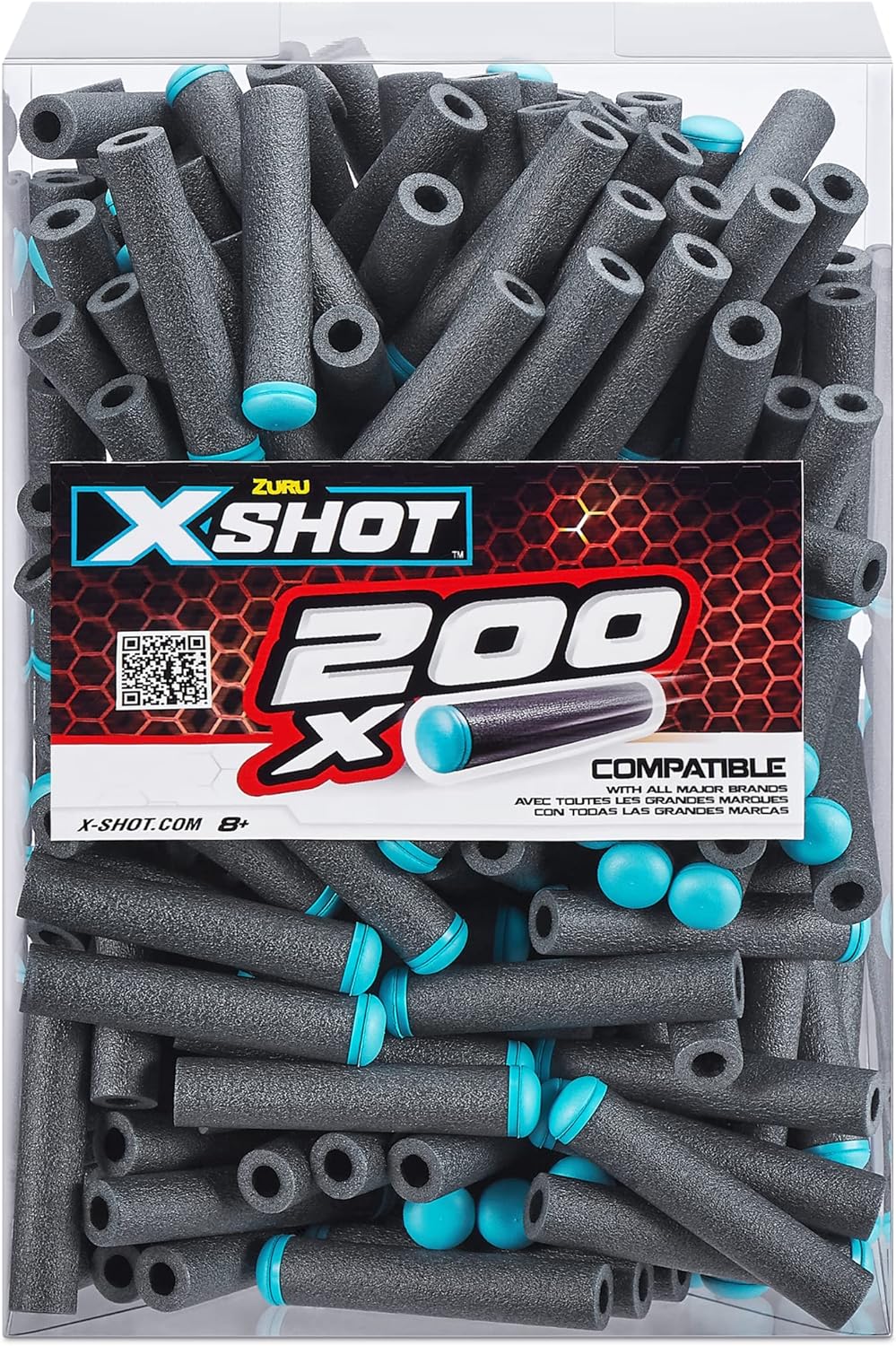 X-Shot Excel 200 Pack Refill Darts - Universal Foam Darts for Blaster Battles 4