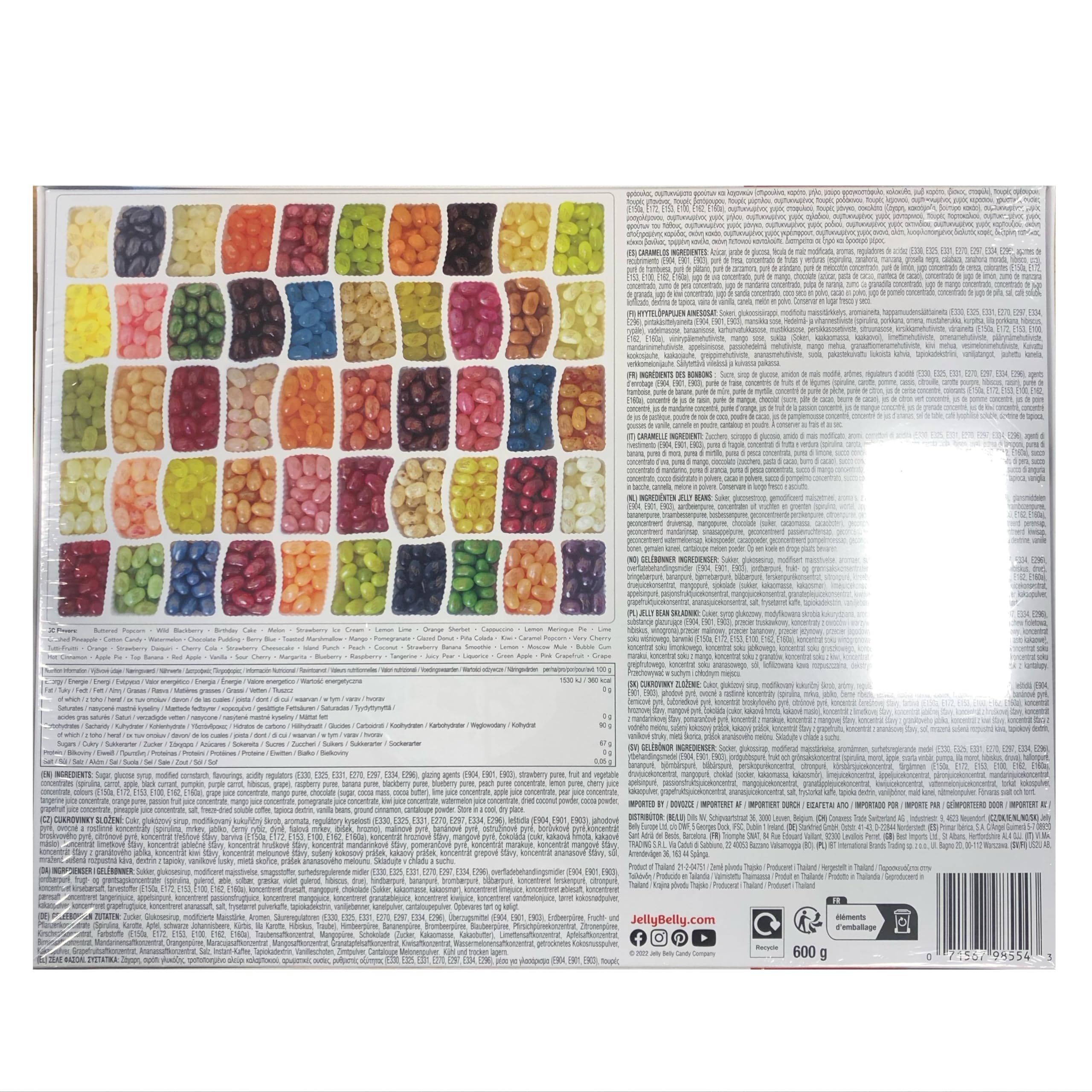 Jelly Belly - Jelly Bean Gift Box 600g 50 Flavours 5