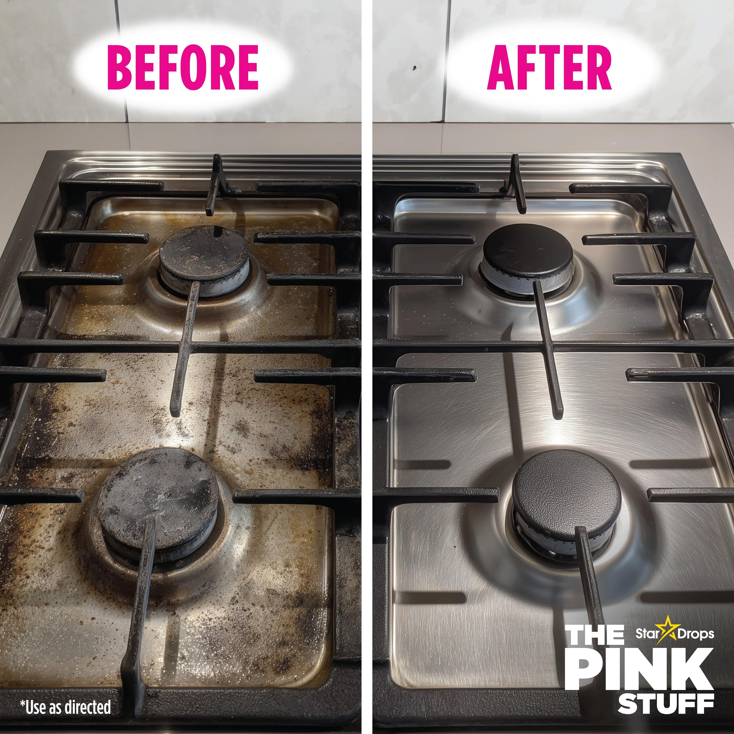 Stardrops The Pink Stuff Platinum Kitchen Cleaner Spray - Cuts Grease & Grime | 750ml | Wild Rhubarb & Dragonfruit Scent 8
