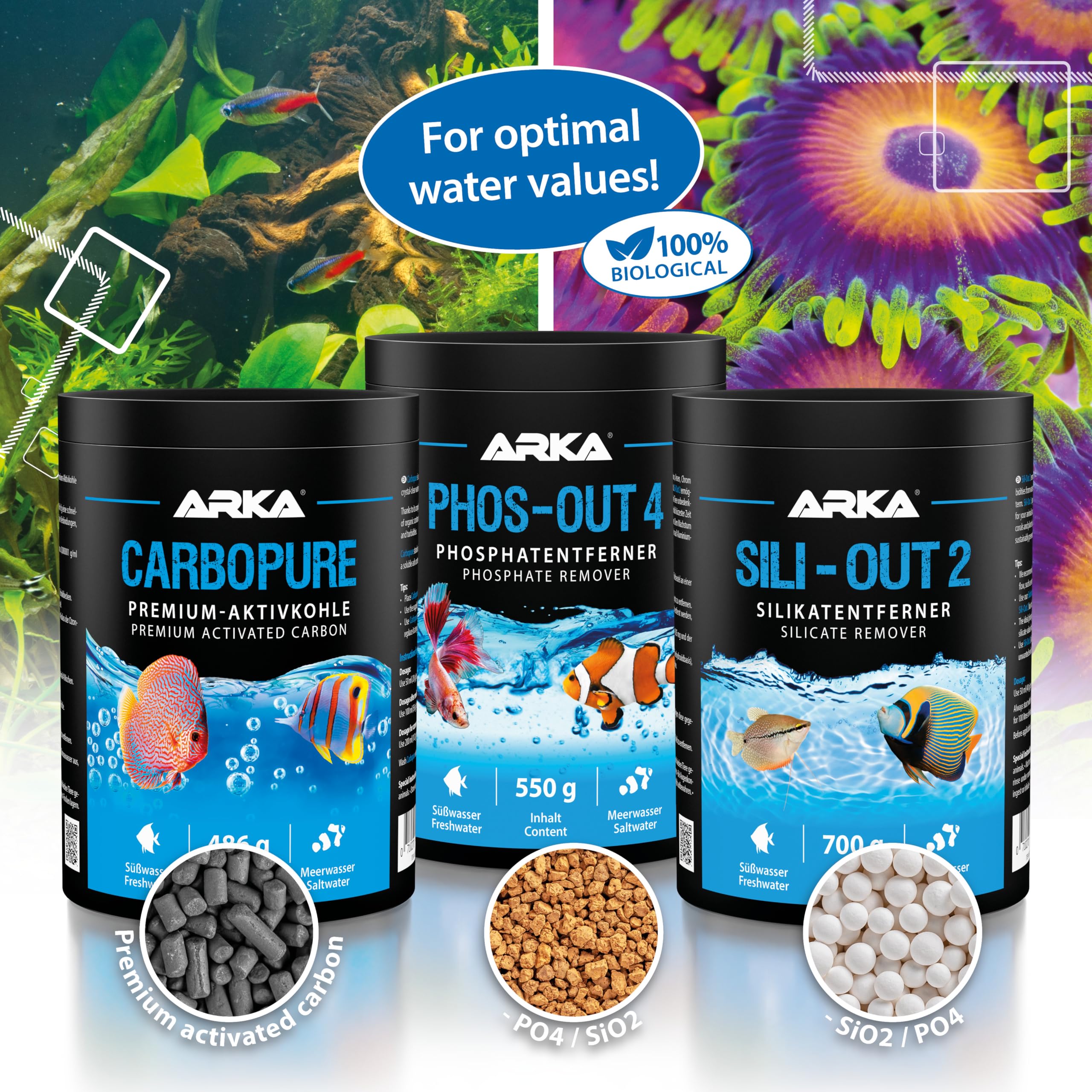 ARKA Phos-Out 4 Granules - Phosphate, Silicate & Tannin Remover | 1000 ml 7