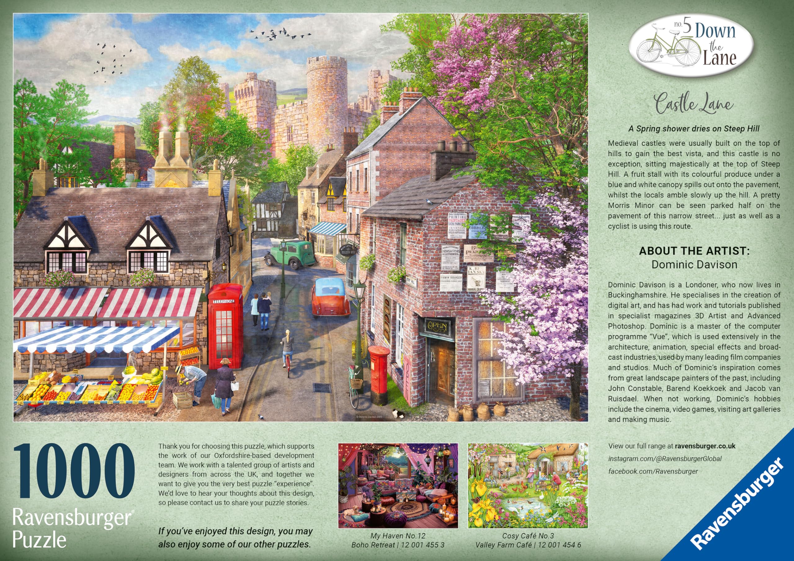 Ravensburger Down the Lane No. 5 Castle Lane 1000 Piece Jigsaw Puzzle 6