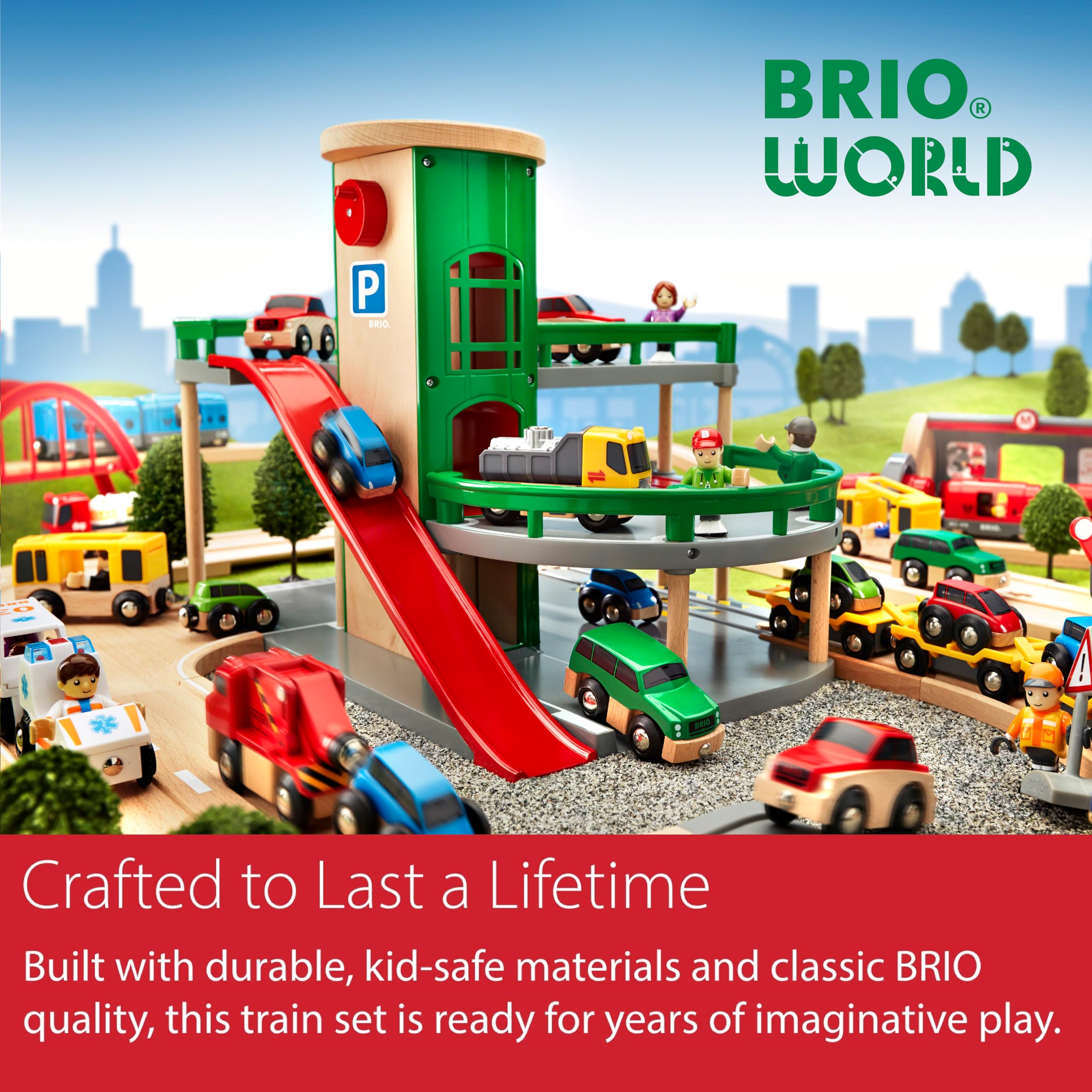 BRIO World Battery Operated Action Train Set - Compatible with BRIO Railway, FSC Certified Wood, Model 33319 16