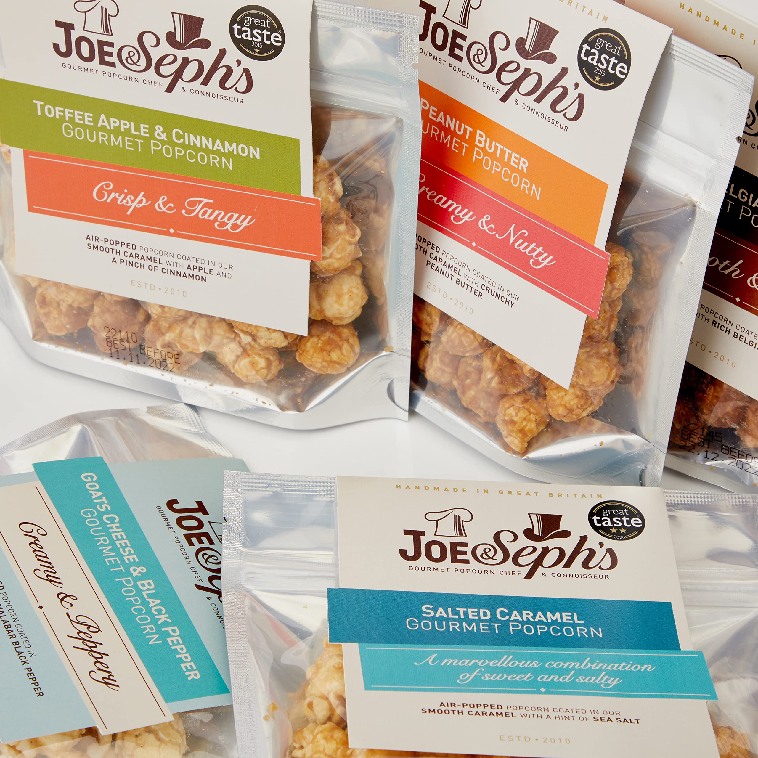 Joe & Seph's Gourmet Popcorn Tasting Box - 5 Flavours Including Salted Caramel & Goat's Cheese & Black Pepper 9
