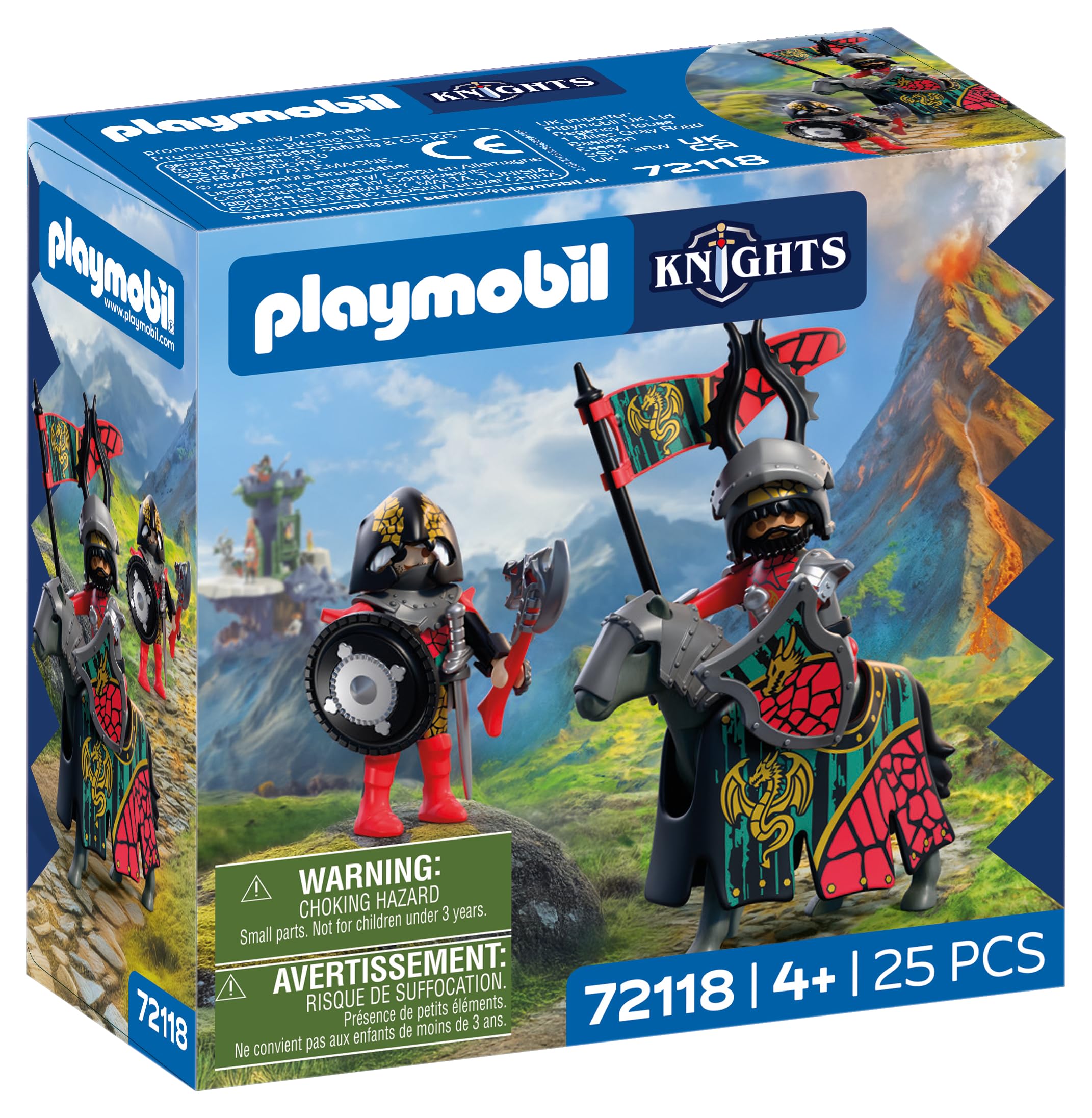 Playmobil Dragon Knight Leader - Knight on Horseback with Banner | Ages 4+ | Model 72118