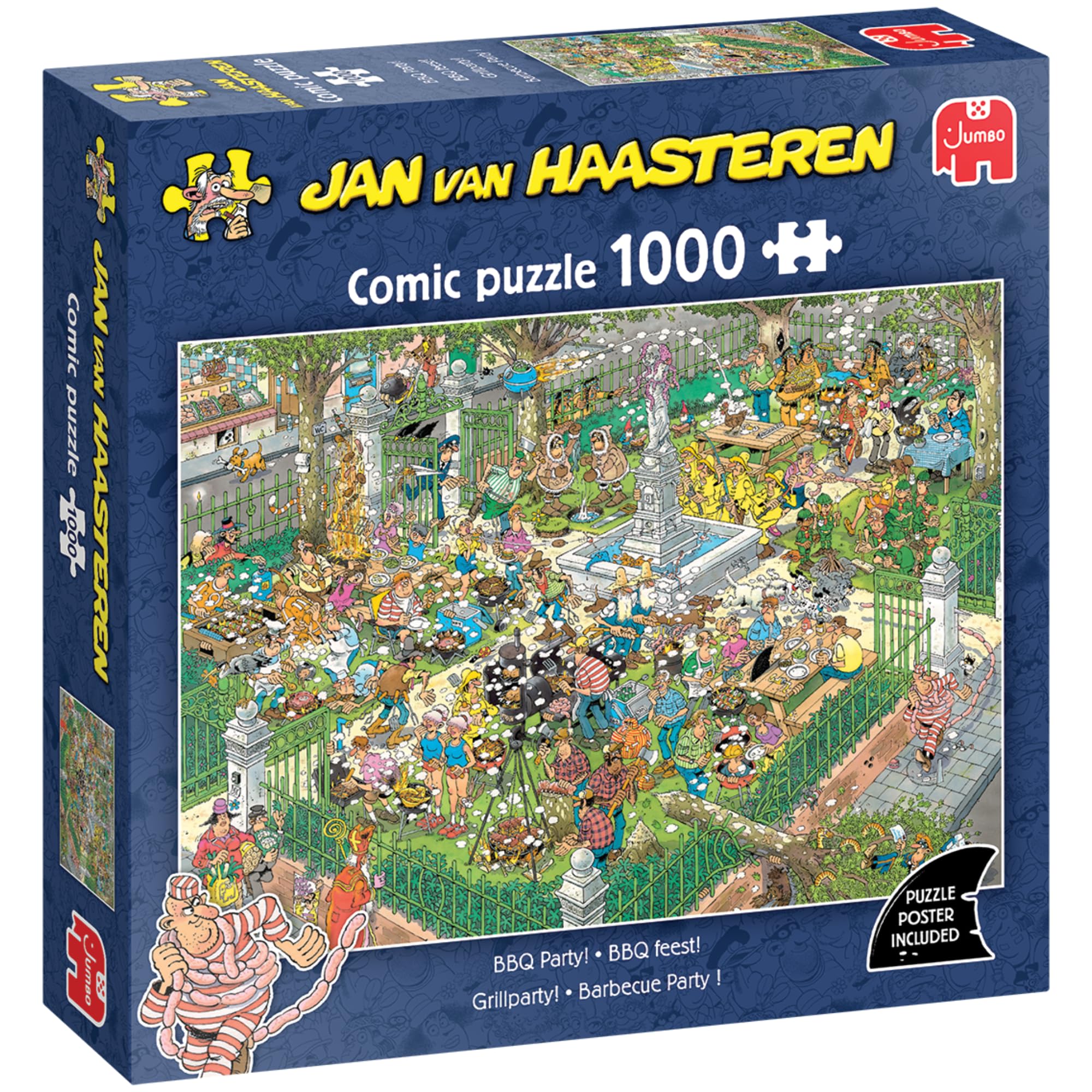 Jan Van Haasteren BBQ Party! - 1000 Piece Adults Puzzle - Large 1000 Pc Jig 1