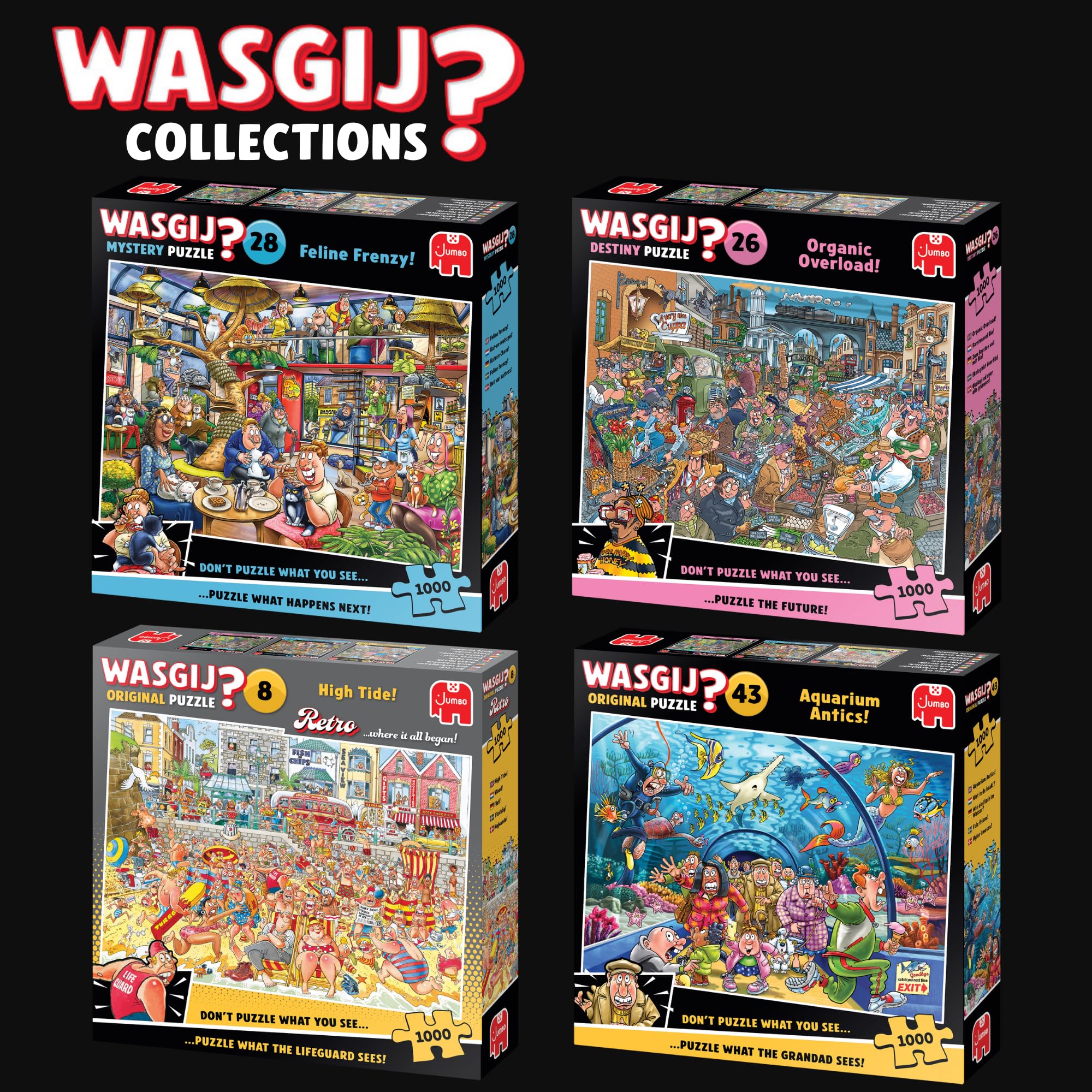 Wasgij Mystery 28: Feline Frenzy - 1000 Piece Puzzle for Adults 5