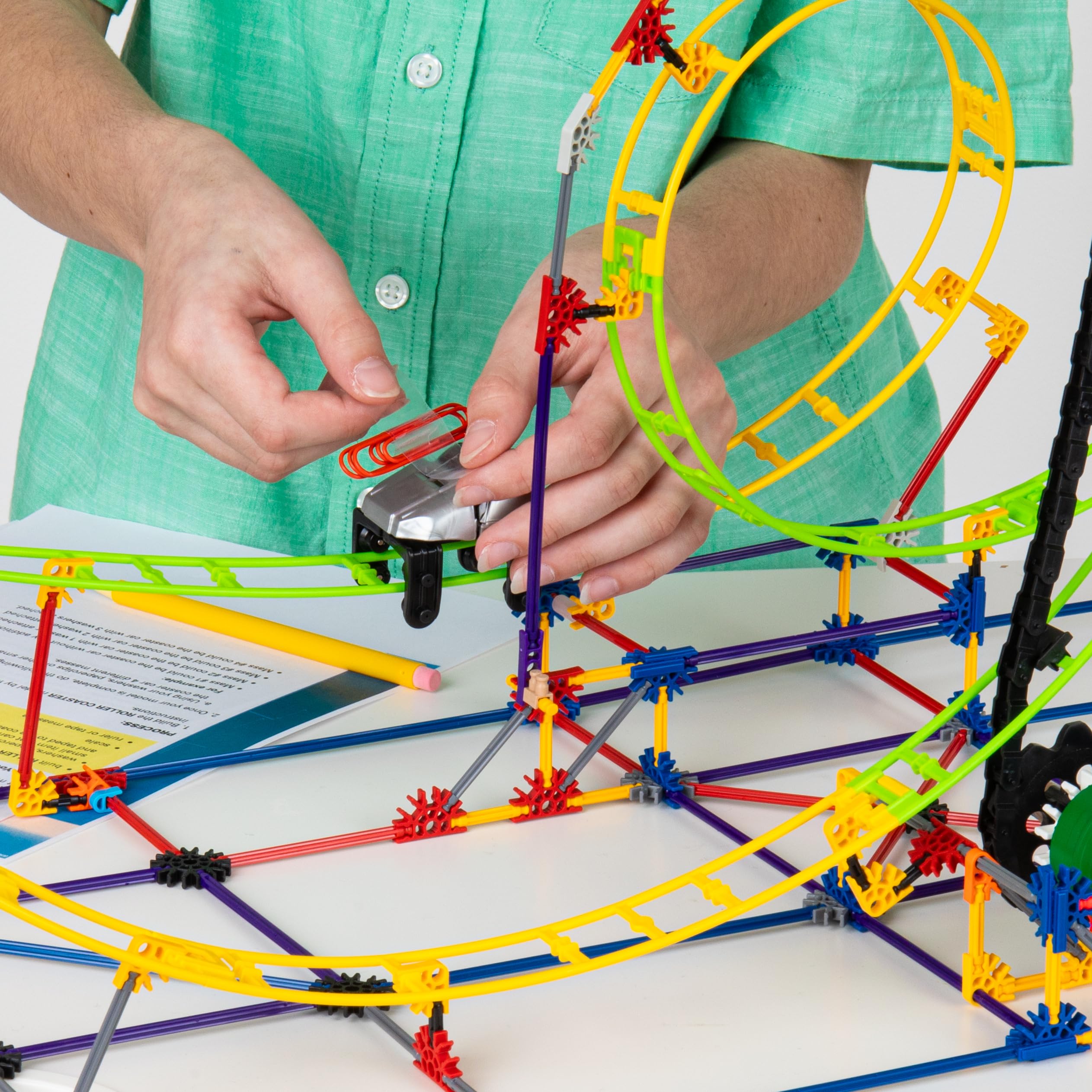 K"nex STEM Explorations Roller Coaster Building Set - Motorized Educational Playset for Ages 8+ 9