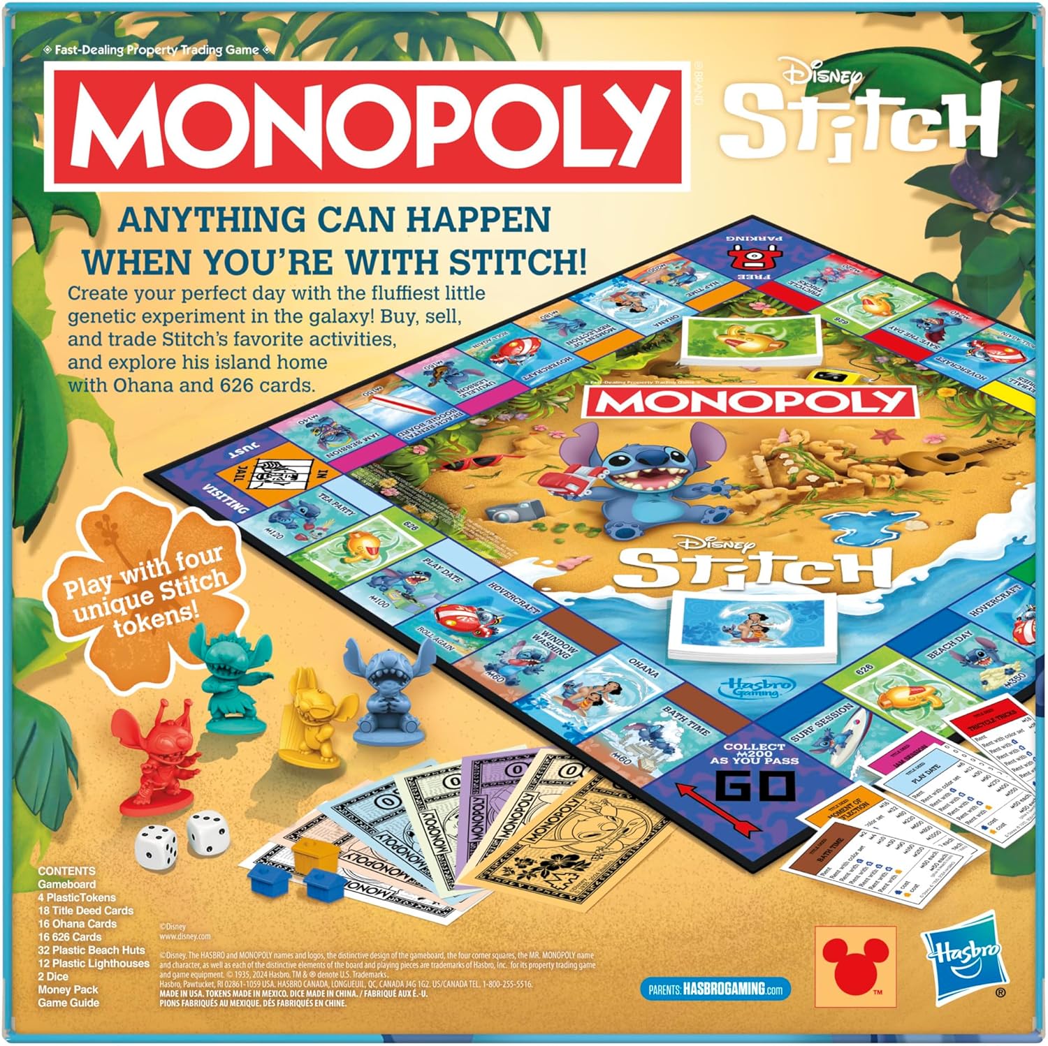Monopoly Disney Stitch Edition Brettspiel – Englische Version 11