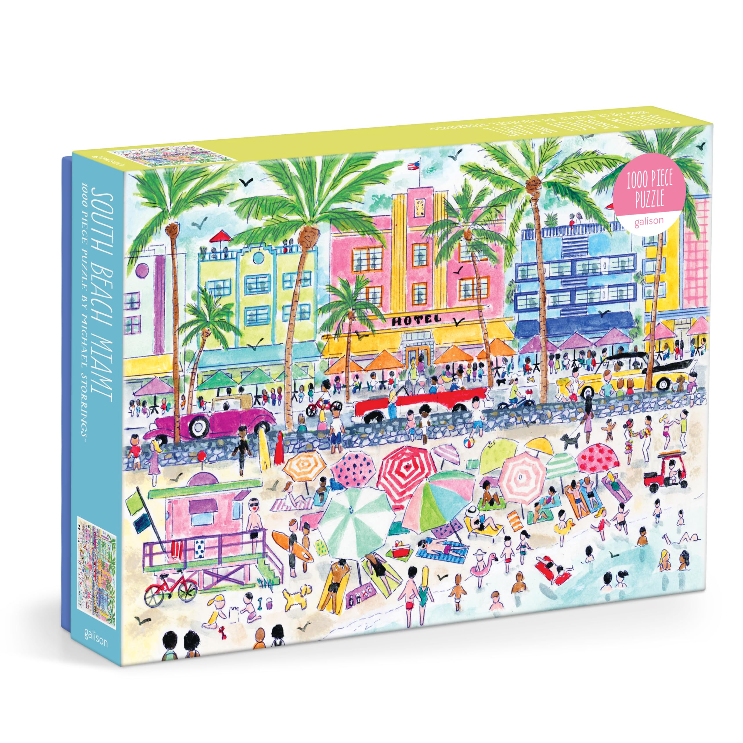 Galison Michael Storrings South Beach Miami Jigsaw Puzzle - 1000 Pieces