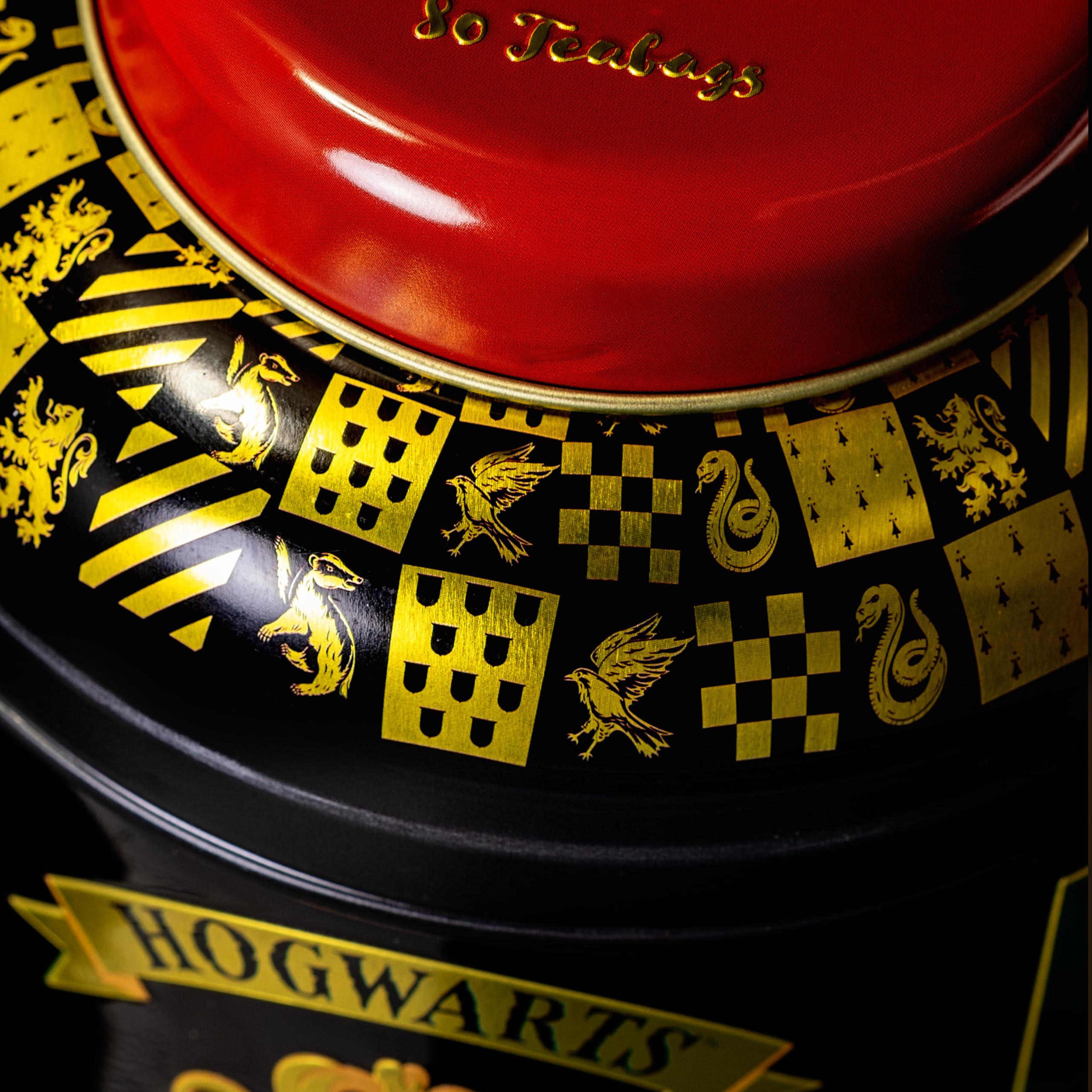 New English Teas Harry Potter Hogwarts House Crest Tea Caddy with 80 English Breakfast Teabags 10