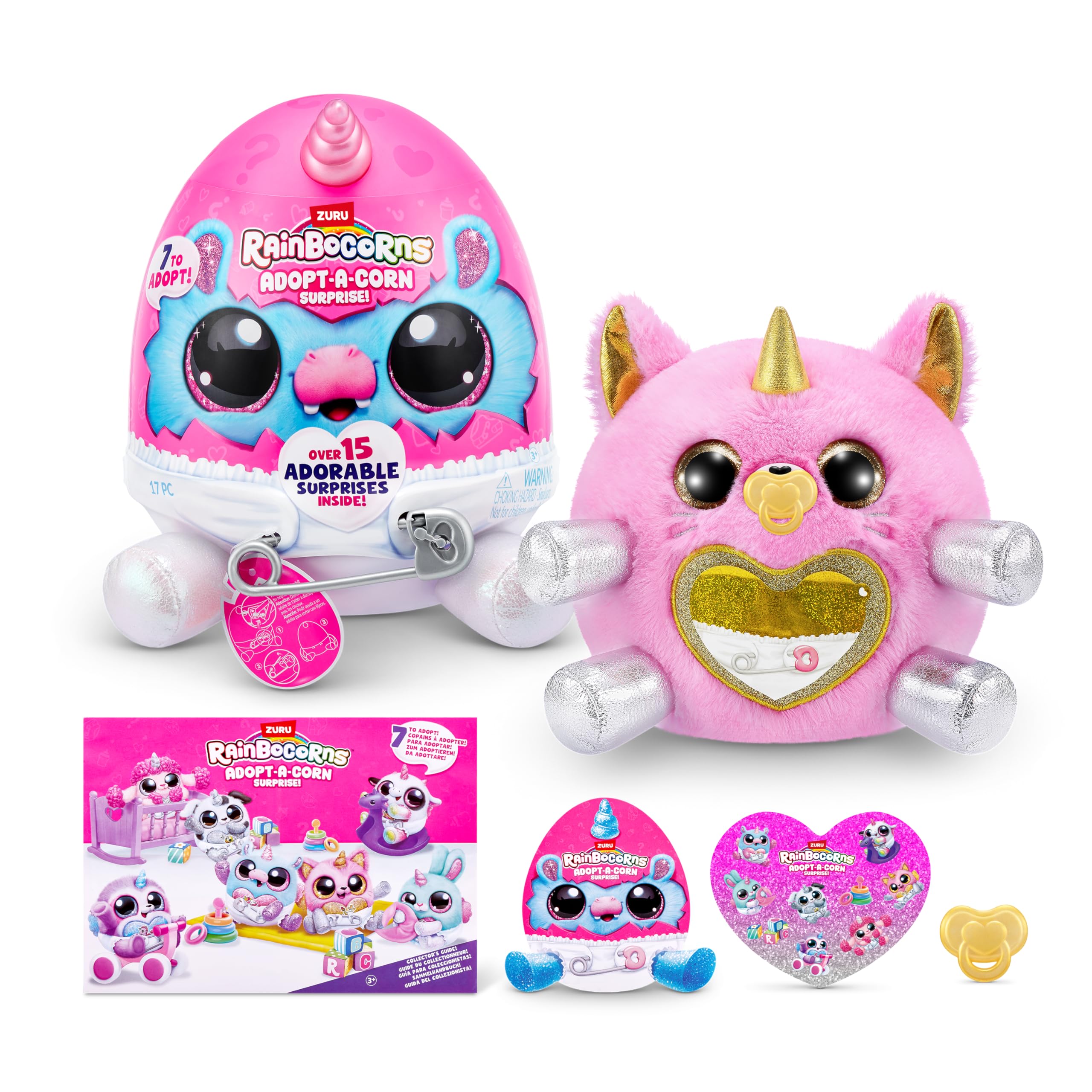 Rainbocorns Adopt-A-Corn Surprise - 15+ Surprises, Kitten (Rosie), Series 1 Plush Toy