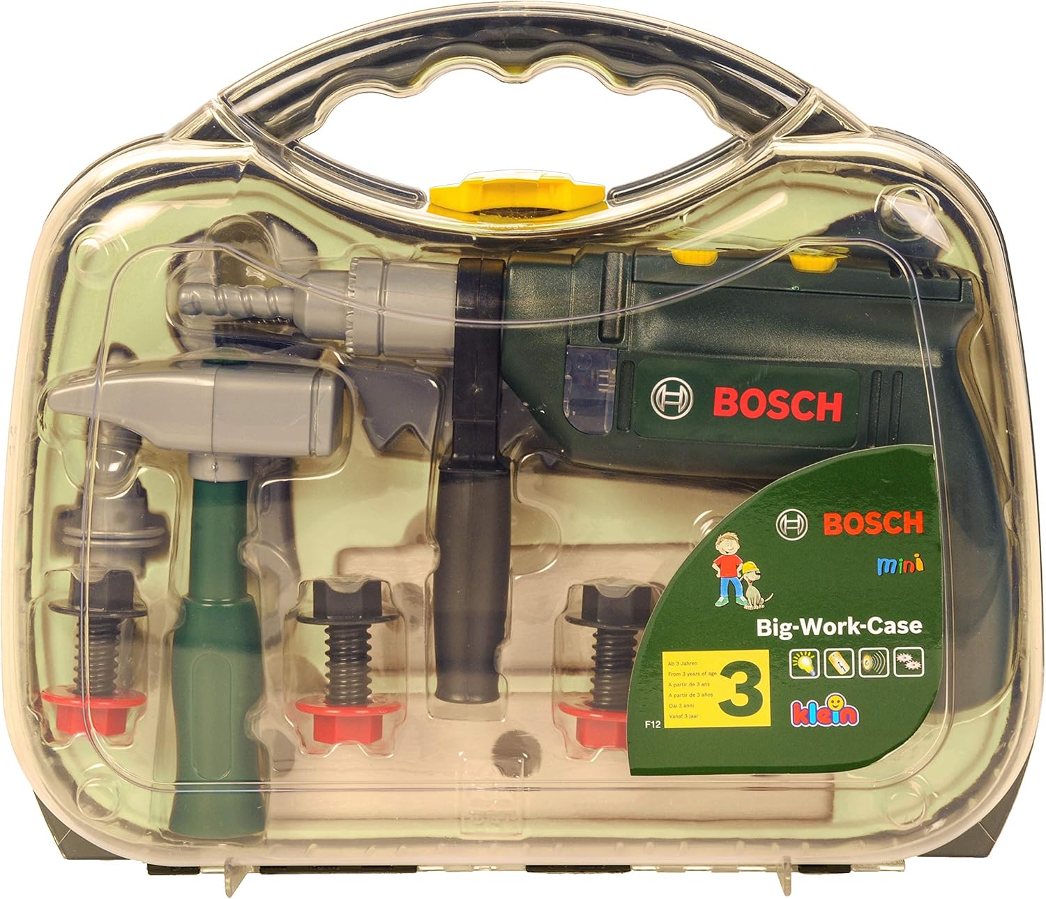 Theo Klein 8416 Bosch Tool Case - 16-Piece Battery-Powered Drill Playset for Kids 3+ 5