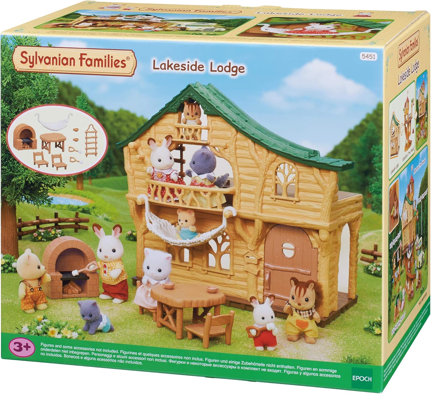 Sylvanian Families Lakeside Lodge Log Cabin - Playset with Furniture & Secret Slide 7