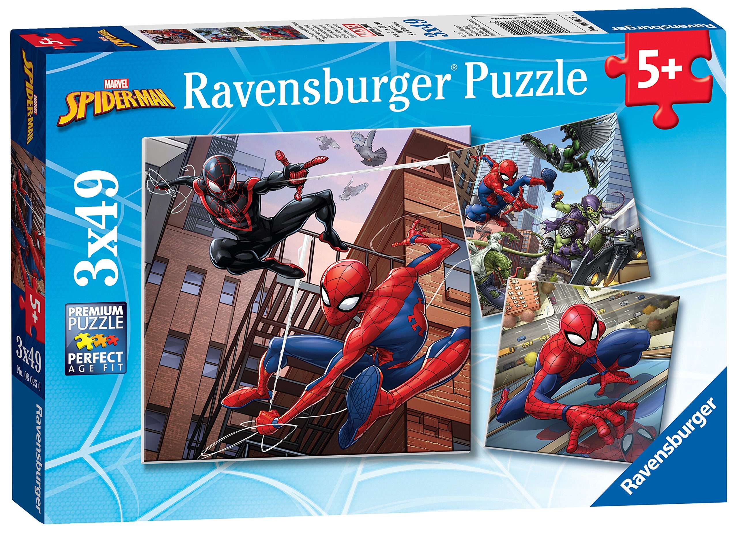 Ravensburger Marvel Spiderman 3x 49-Piece Jigsaw Puzzles - Ages 5+