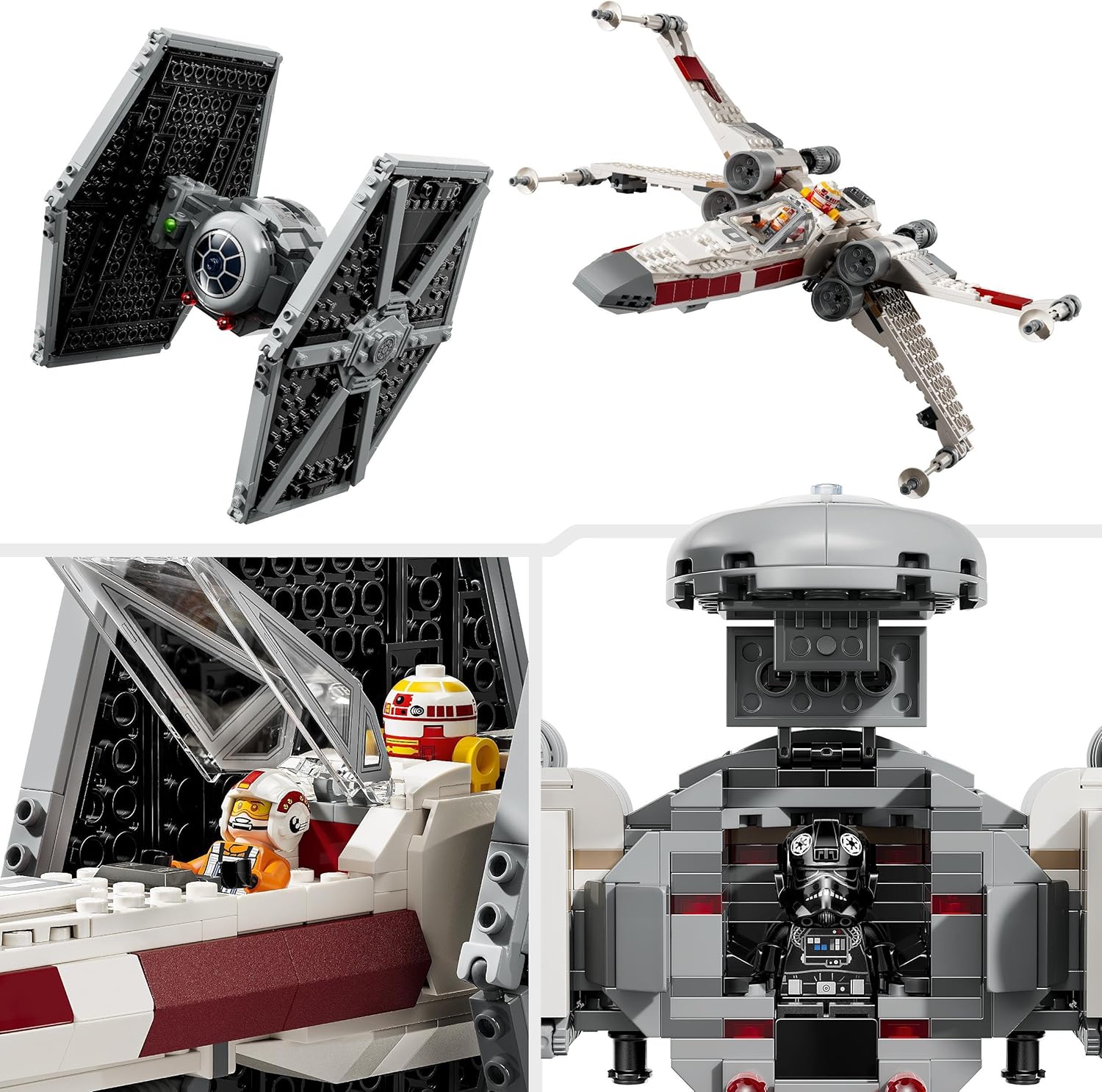 LEGO Star Wars TIE Fighter & X-Wing Mash-up Set - Rebuildable Starfighter Building Toy for Ages 9+ 8