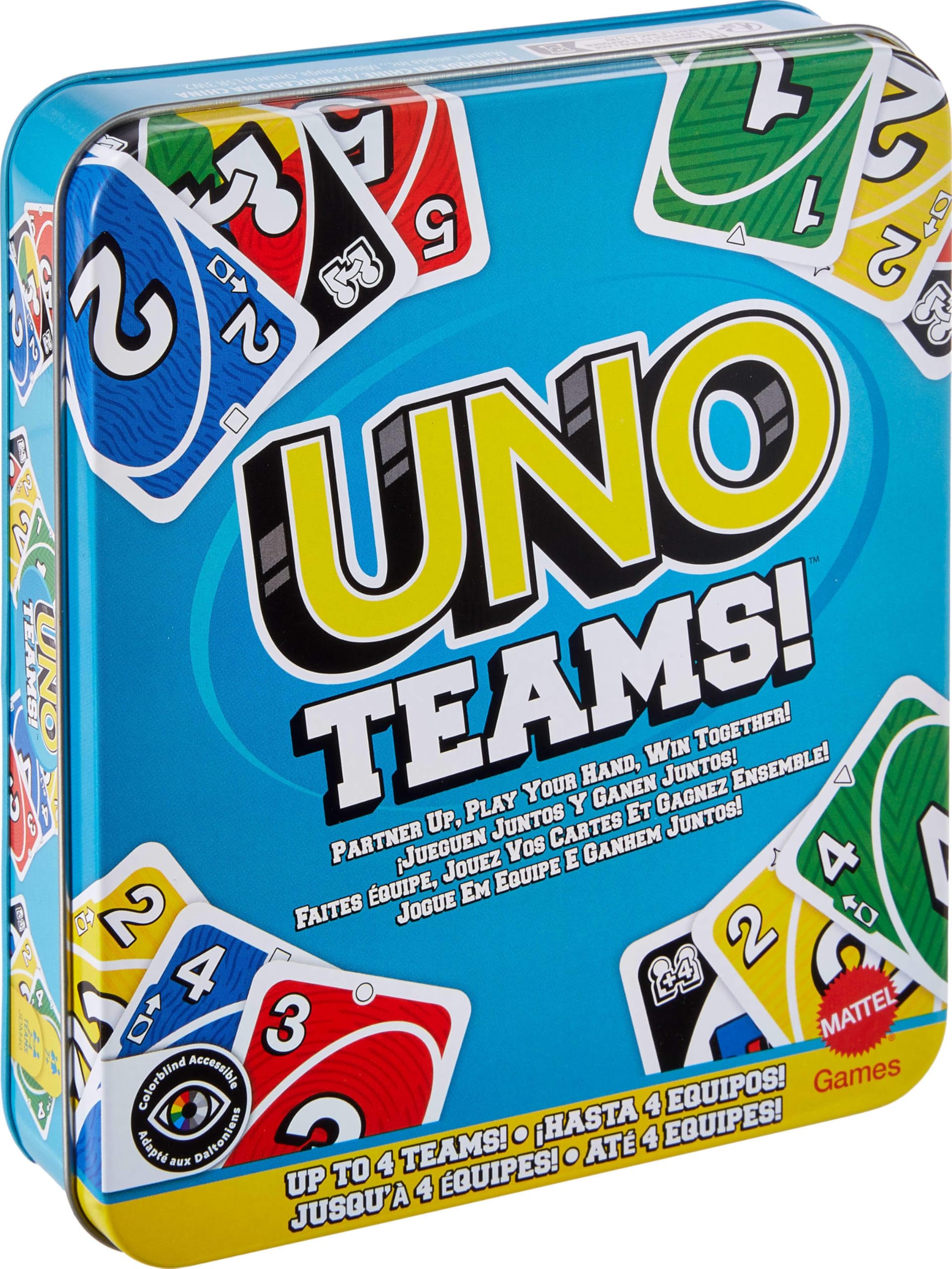 Mattel Games UNO Teams Card Game for Family & Party Nights