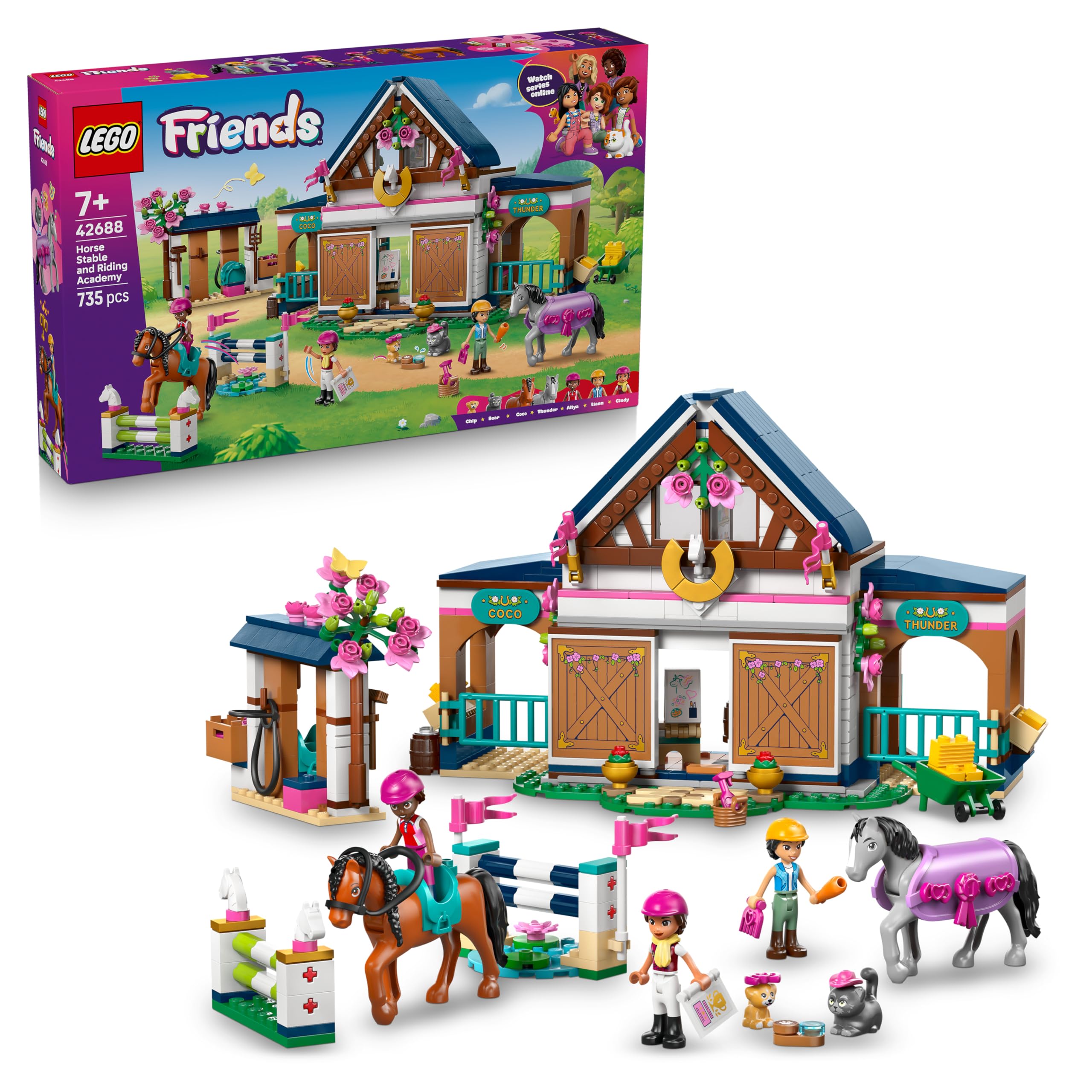 LEGO Friends Horse Stable and Riding Academy Building Set - Ages 7+ | 42688